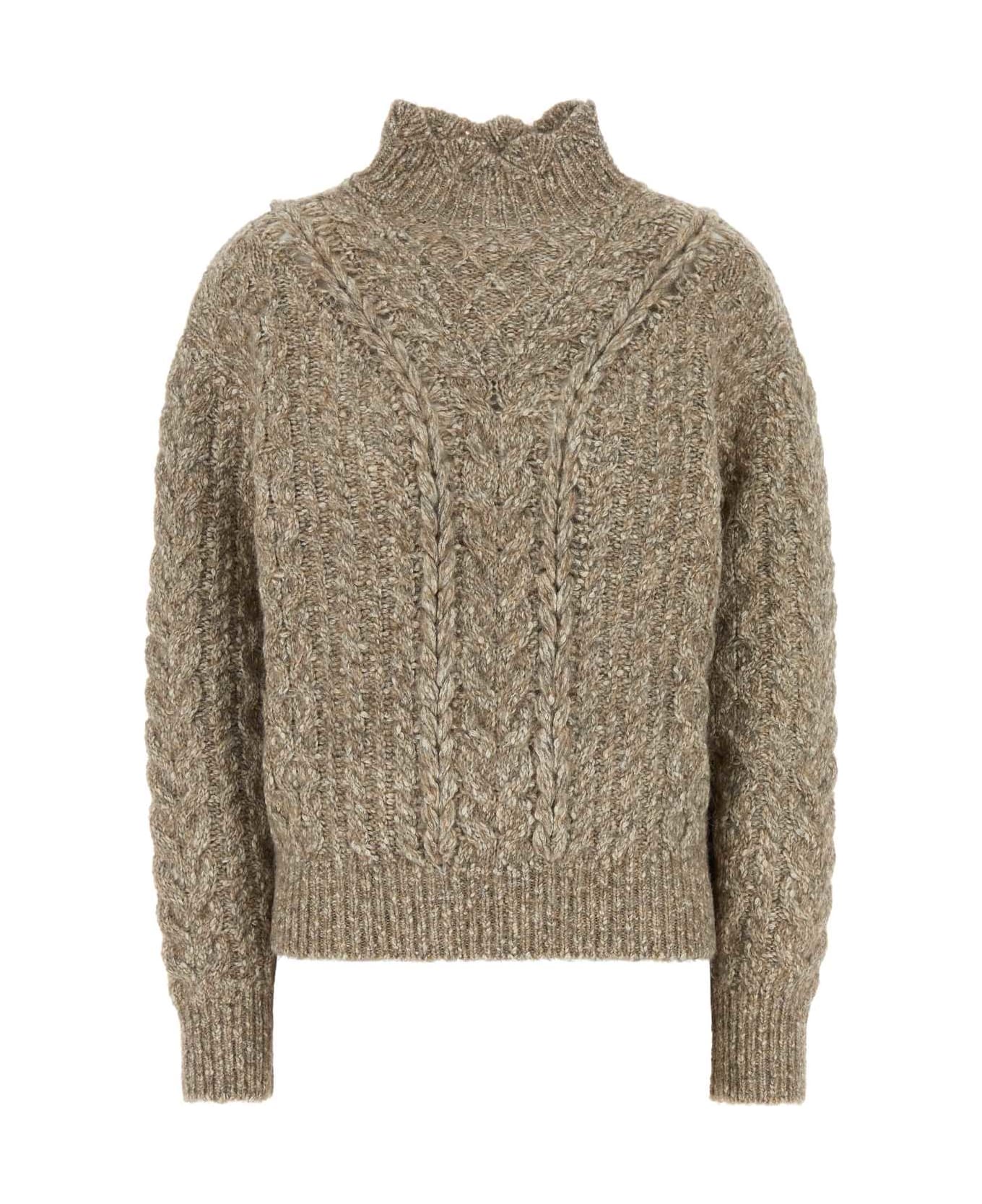Marant Étoile Multicolor Stretch Cotton Blend Bolinea Sweater - TAUPE