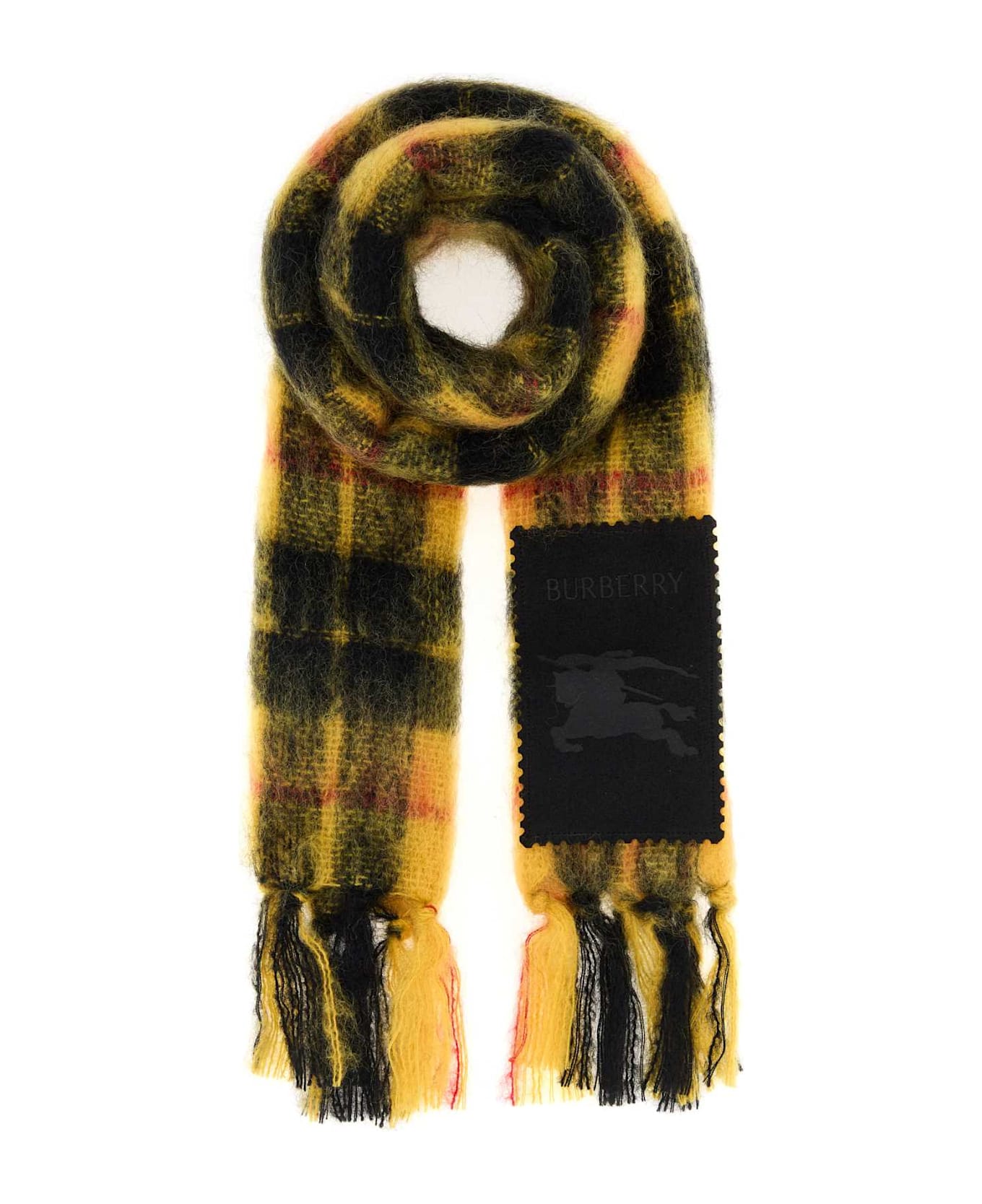Burberry Embroidered Mohair Blend Scarf - CROWNYELLOW