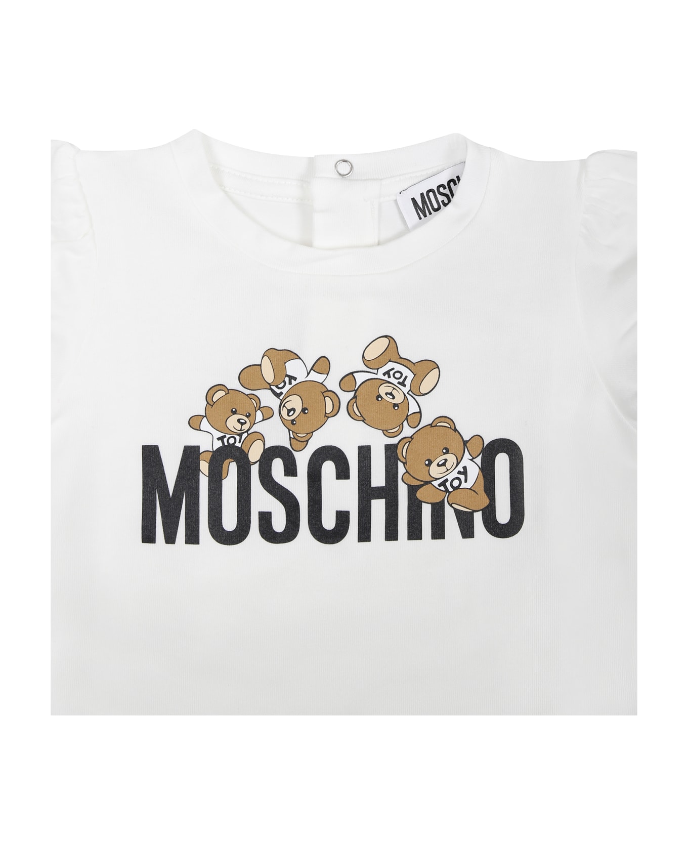 Moschino Multicolor Tracksuit For Baby Girl With Teddy Bear And Logo - Multicolor