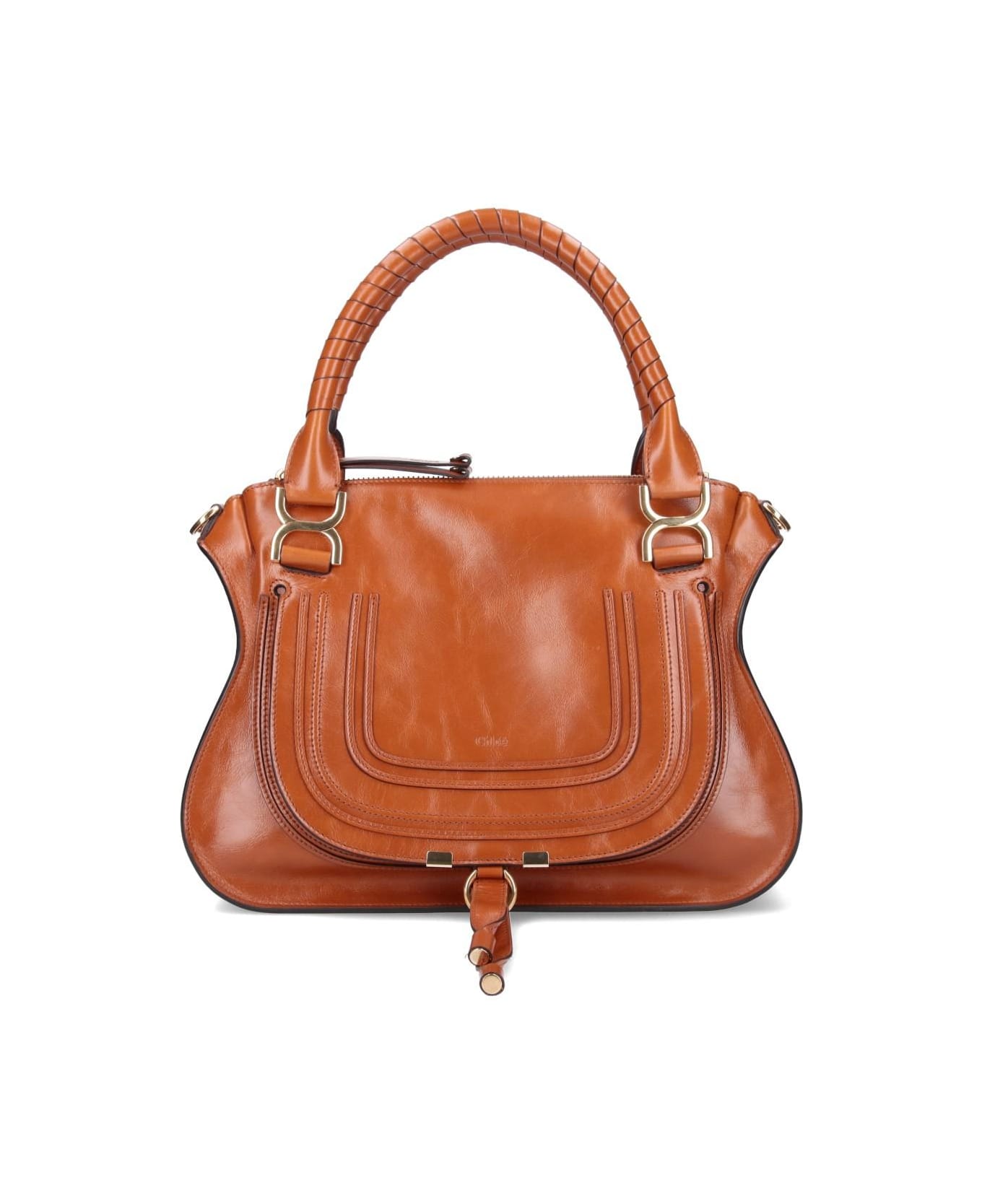 Chloé Brown Leather Medium Marcie Handbag - Brown