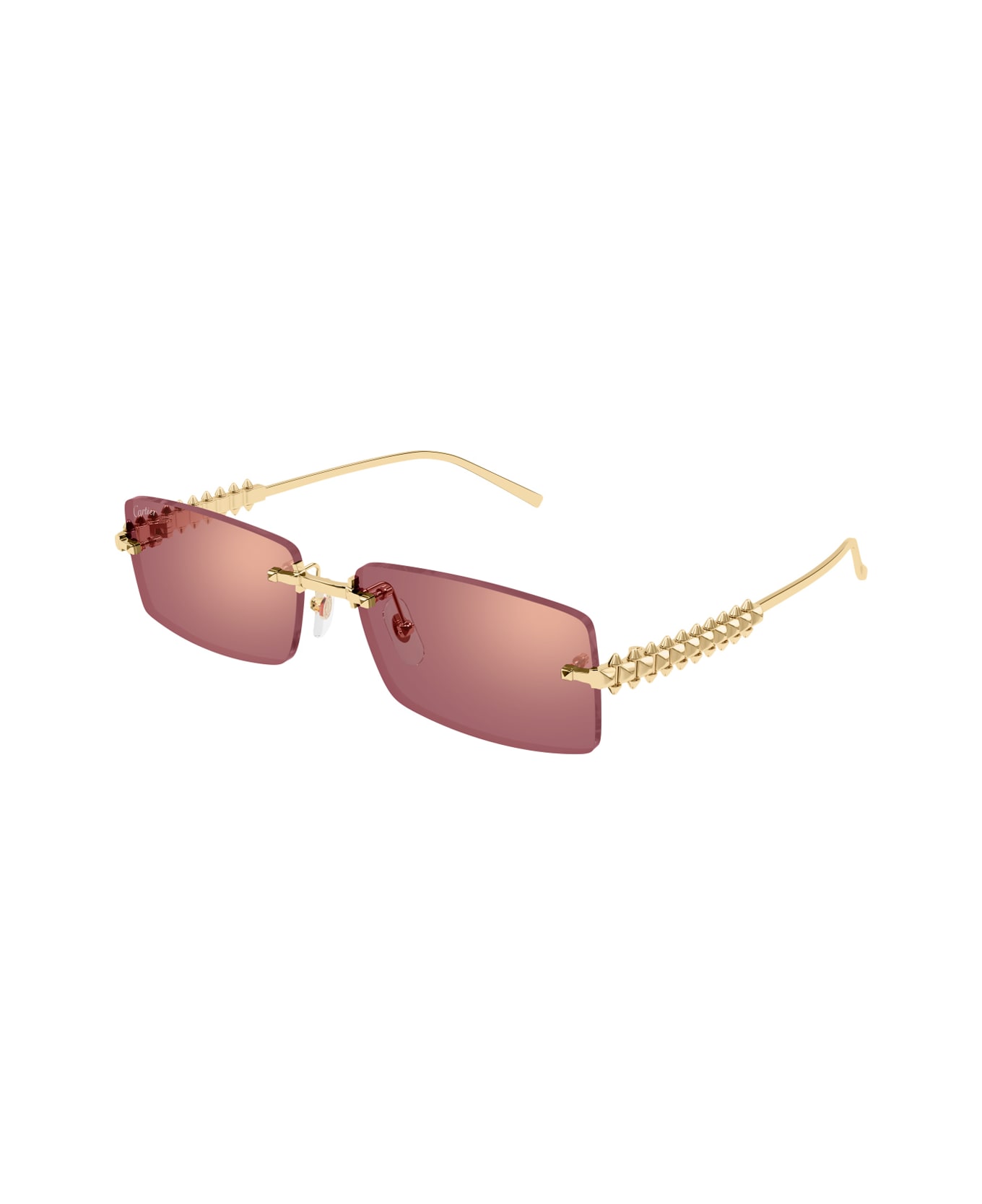 Cartier Eyewear Cartier Ct0604s Clash De Cartier 004 Gold Red Sunglasses - Oro