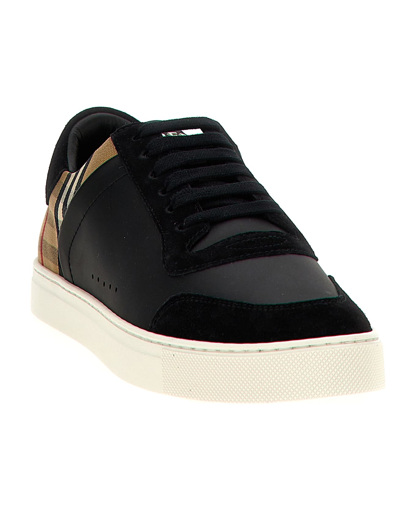 Burberry Check Insert Sneakers - Black  