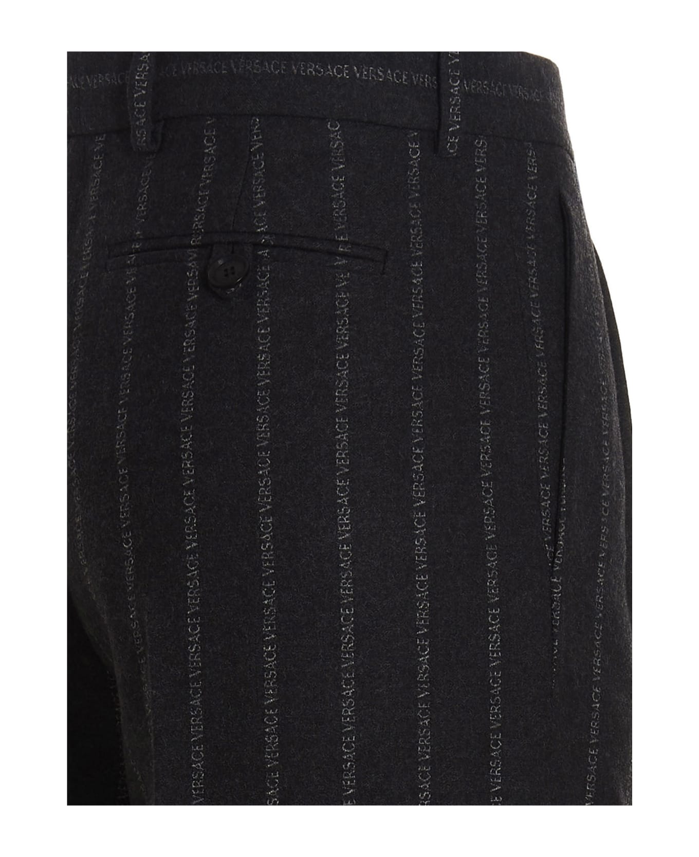 Versace Logo Trousers - Gray