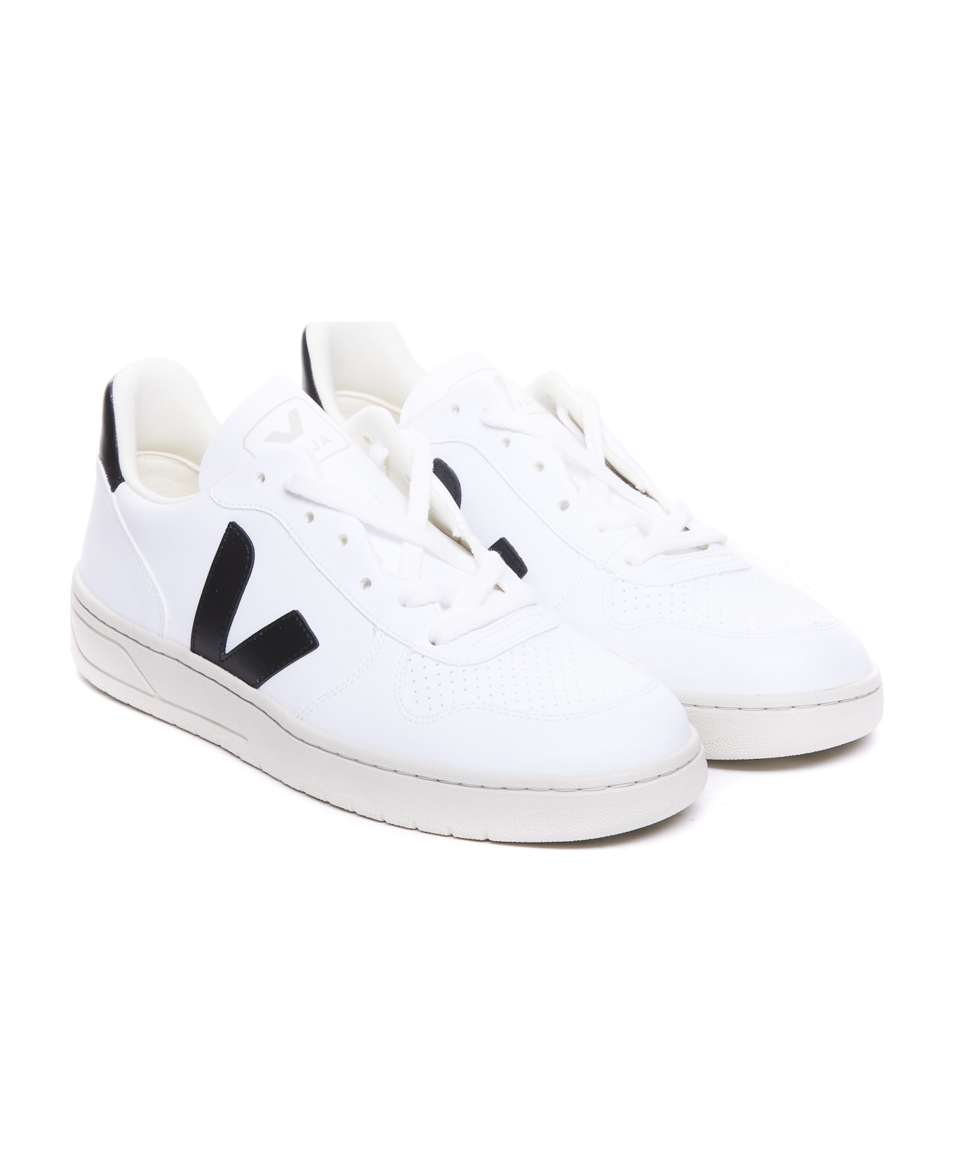 Veja V-10 Sneakers - WHITE_BLACK