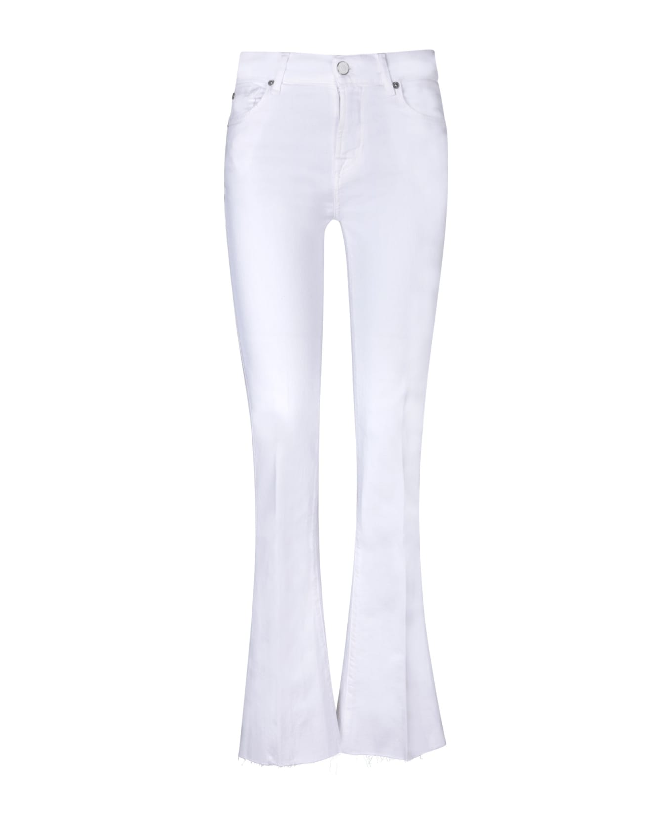 7 For All Mankind Bootcut White Jeans - White