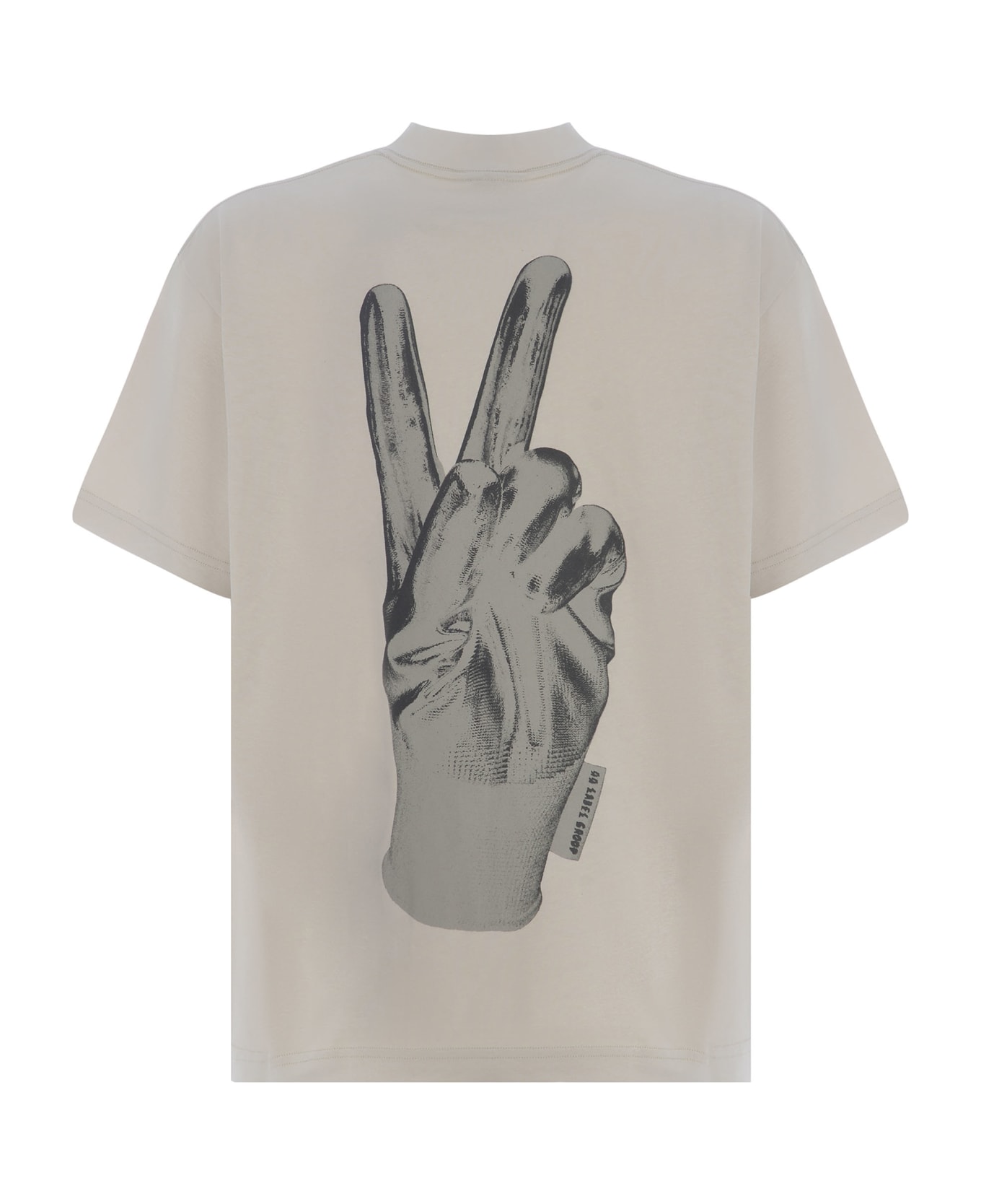 44 Label Group T-shirt 44 Label Group "peace" Made Of Cotton - Crema