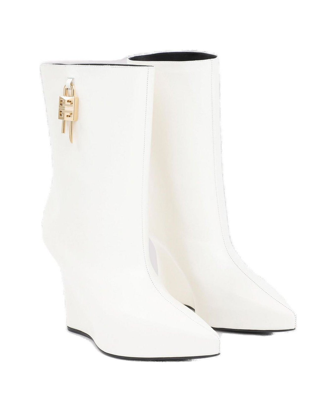 Givenchy G-lock Ankle Boots - White