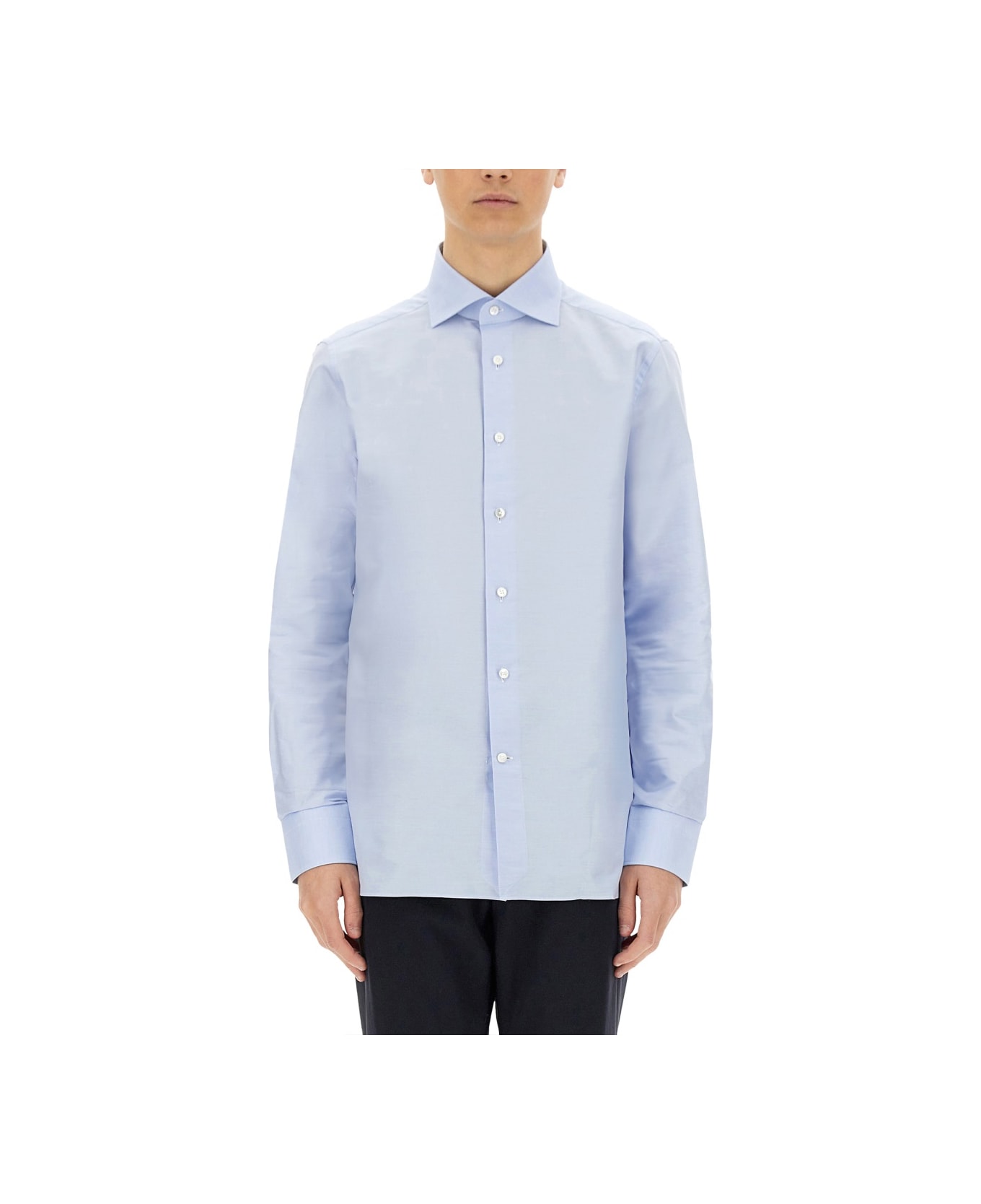 Zegna "trophy" Shirt - AZURE