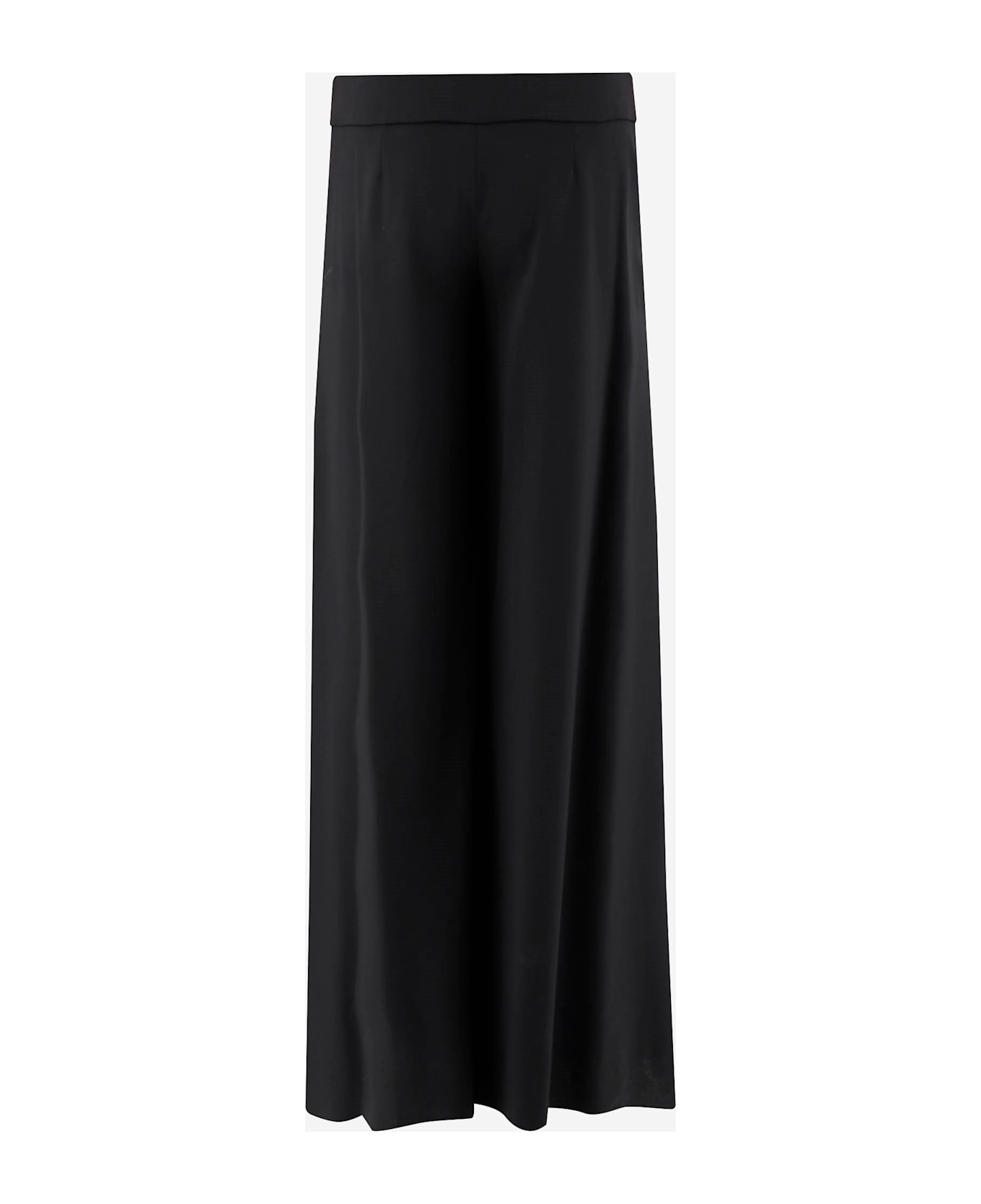 Pucci Pantaloni A Palazzo In Misto Lana - Black