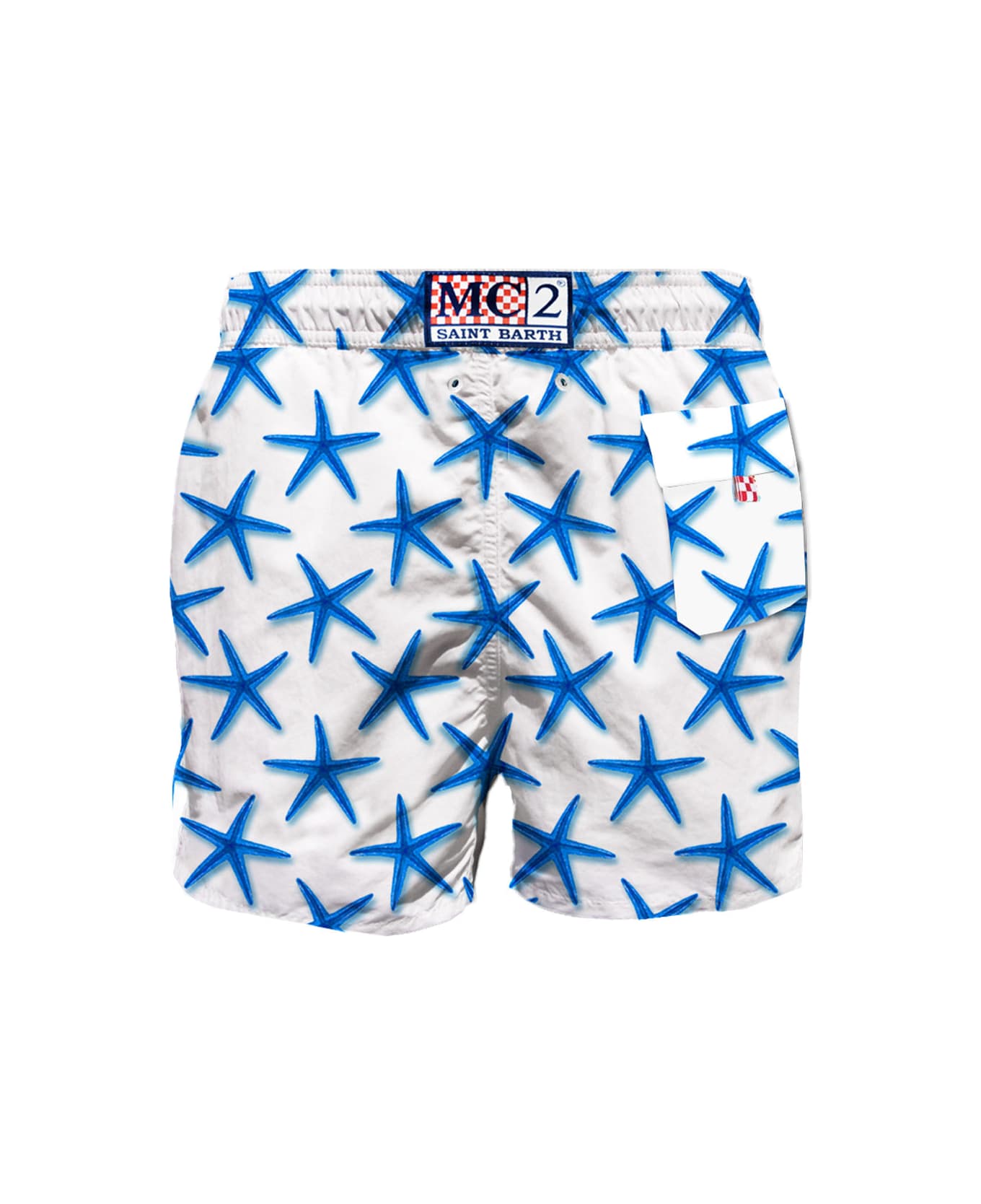 MC2 Saint Barth Starfishes Mid-length Swim Shorts - BLUE