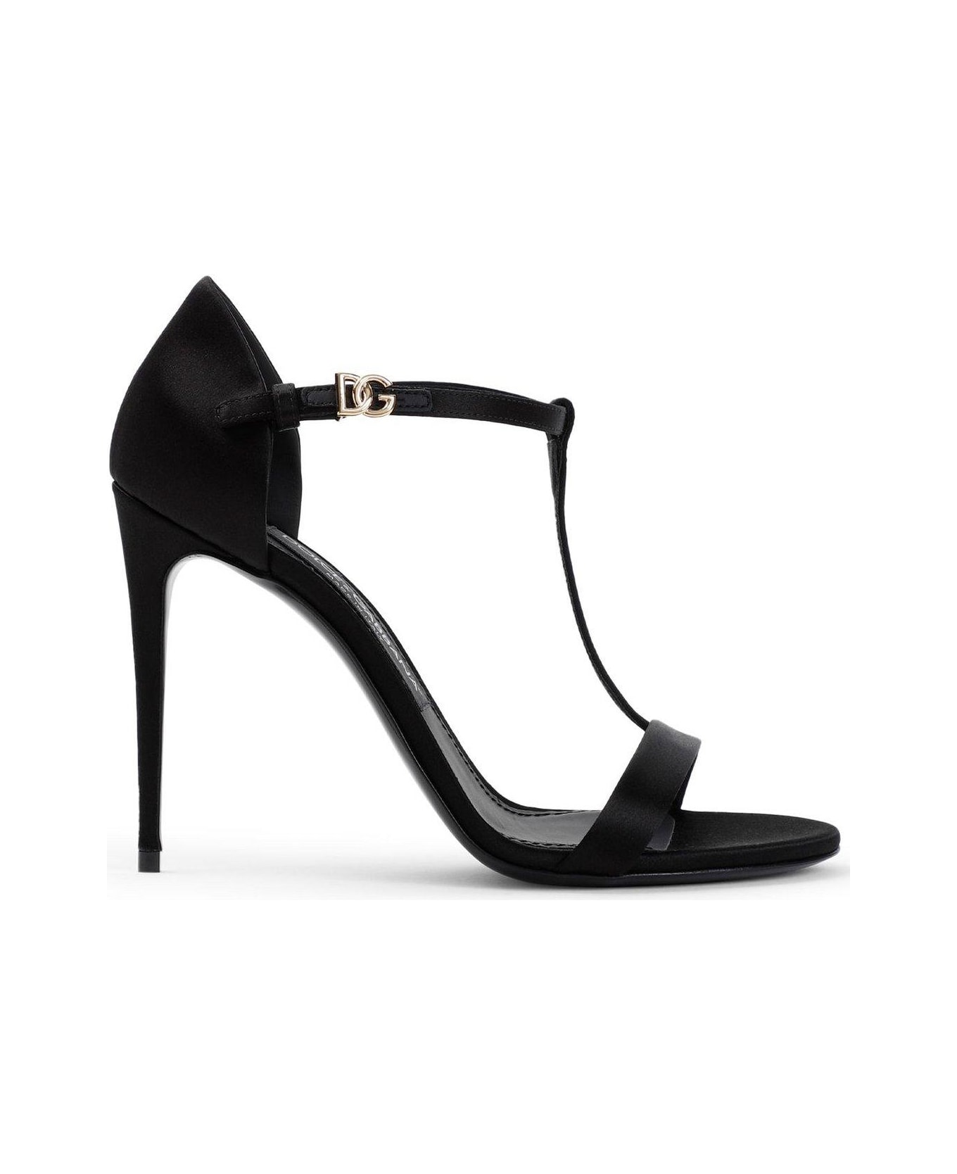 Dolce & Gabbana Logo Plaque Sandals - Black