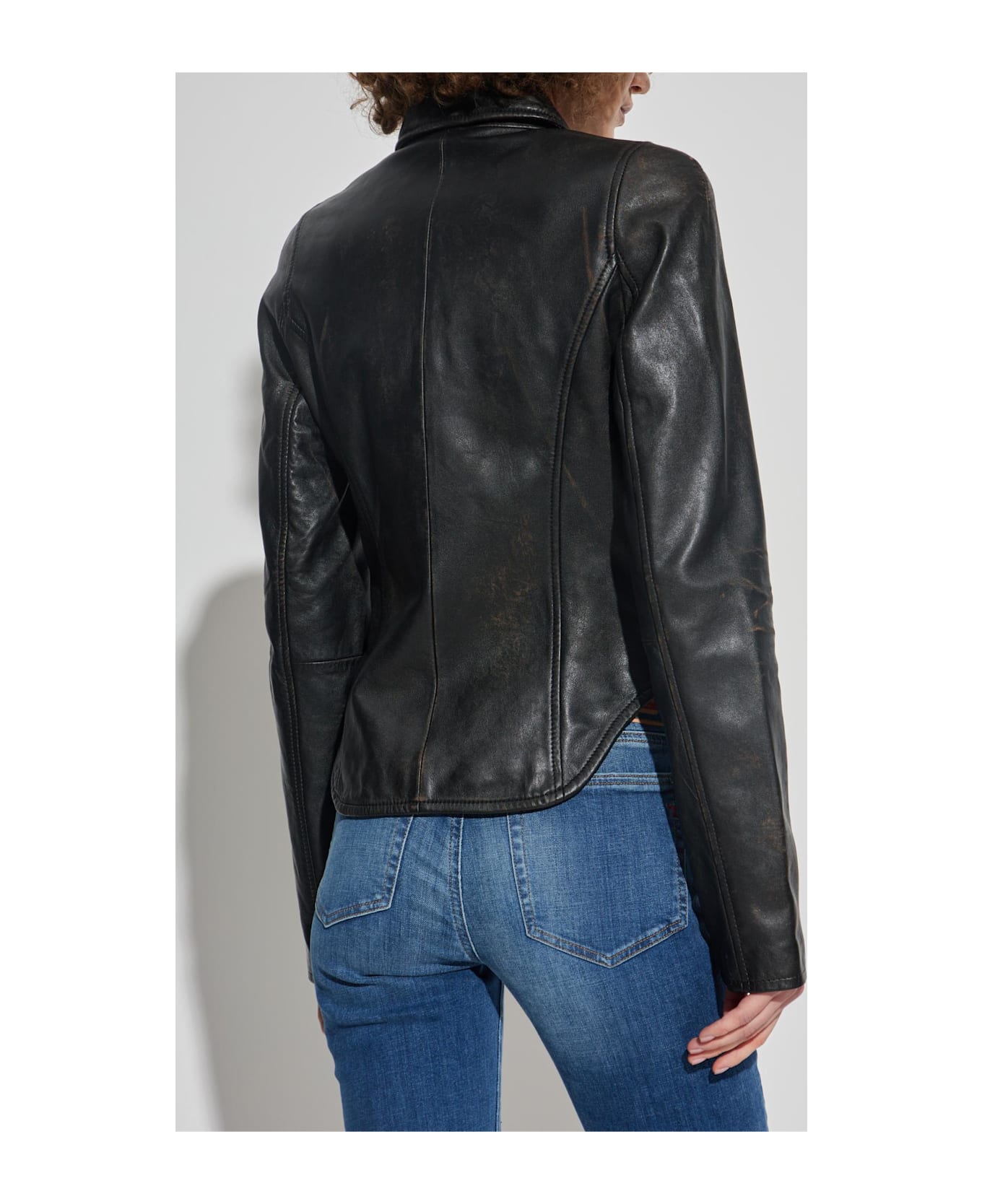 Diesel Leather Jacket ` L-egrad` - Black