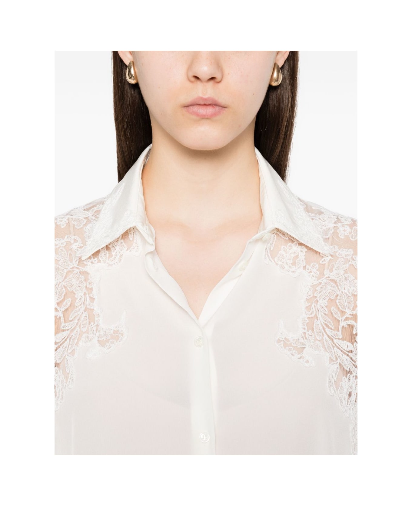 Ermanno Scervino Silk Shirt - White