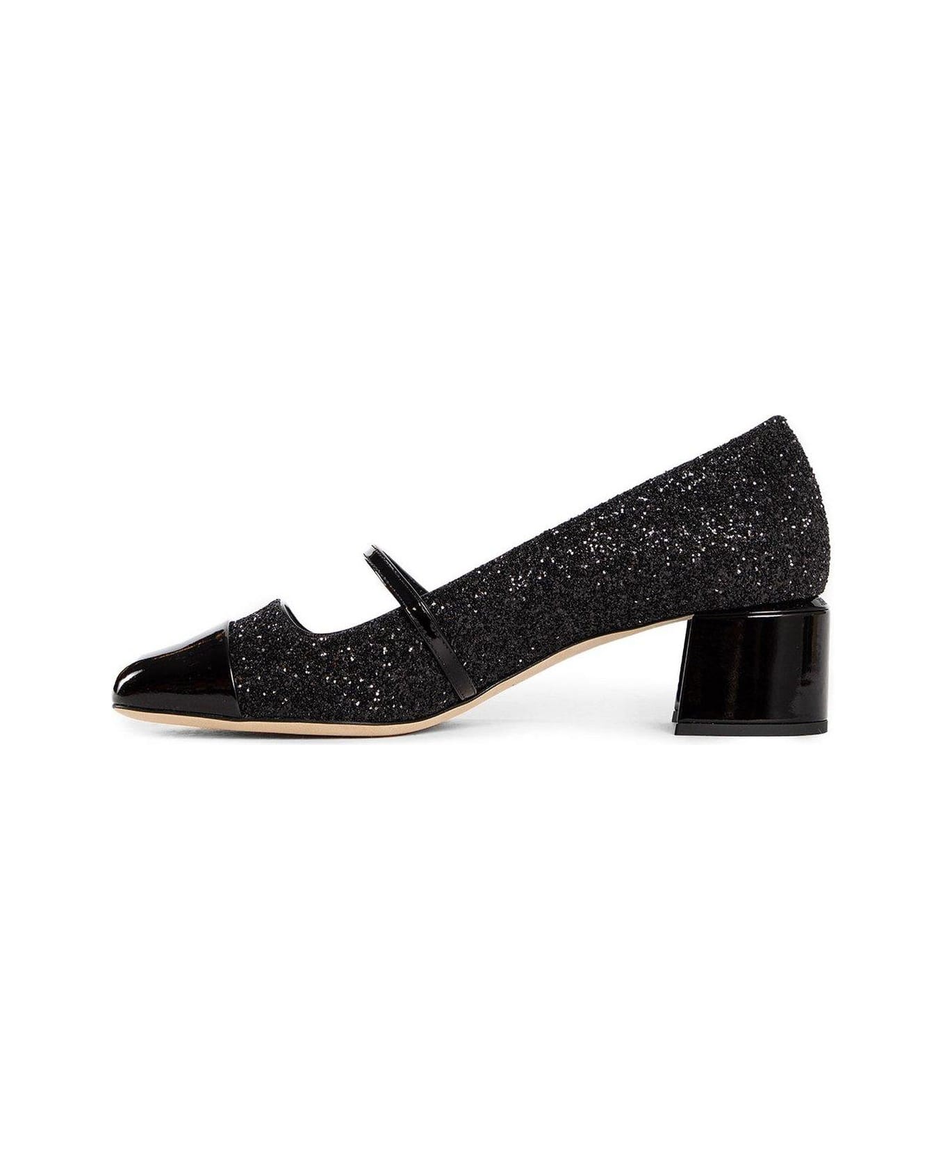 Jimmy Choo Elisa 45 Glitter Pumps - Black