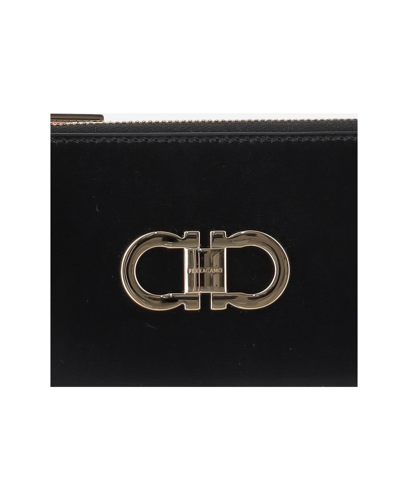 Ferragamo Gancini Card Holder - Black