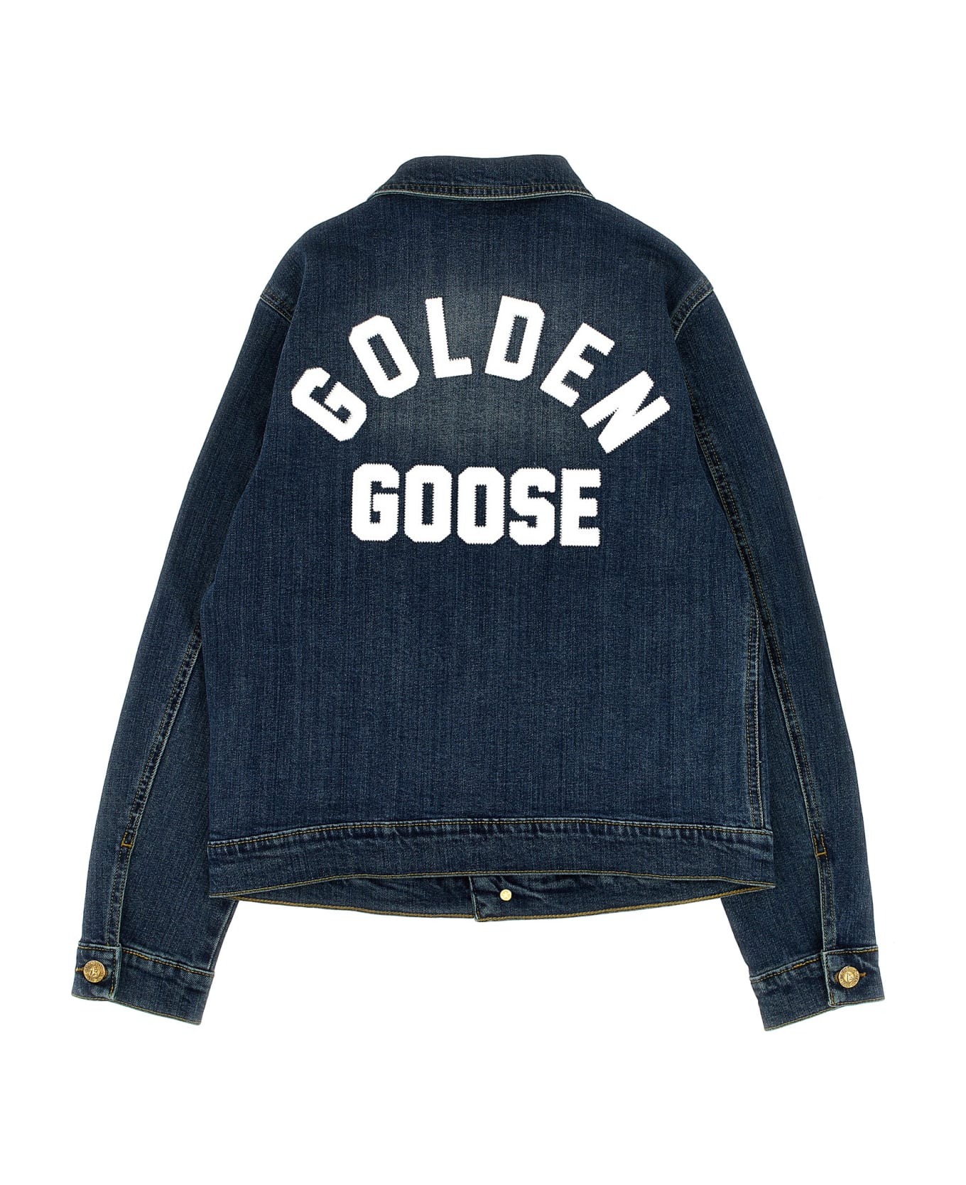 Golden Goose Logo Embroidery Denim Outdoor - Blue