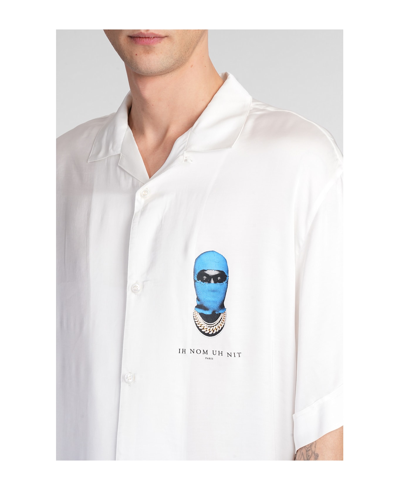 ih nom uh nit Shirt In White Viscose - white