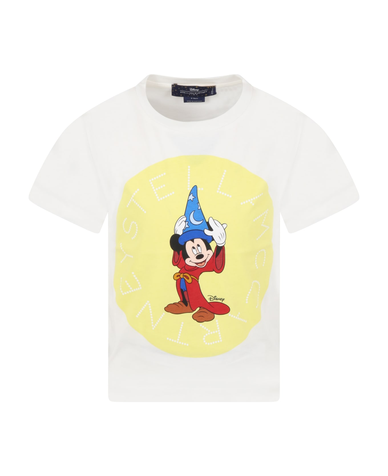 Stella McCartney Kids Ivory T-shirt For Kids With Mickey Mouse - White