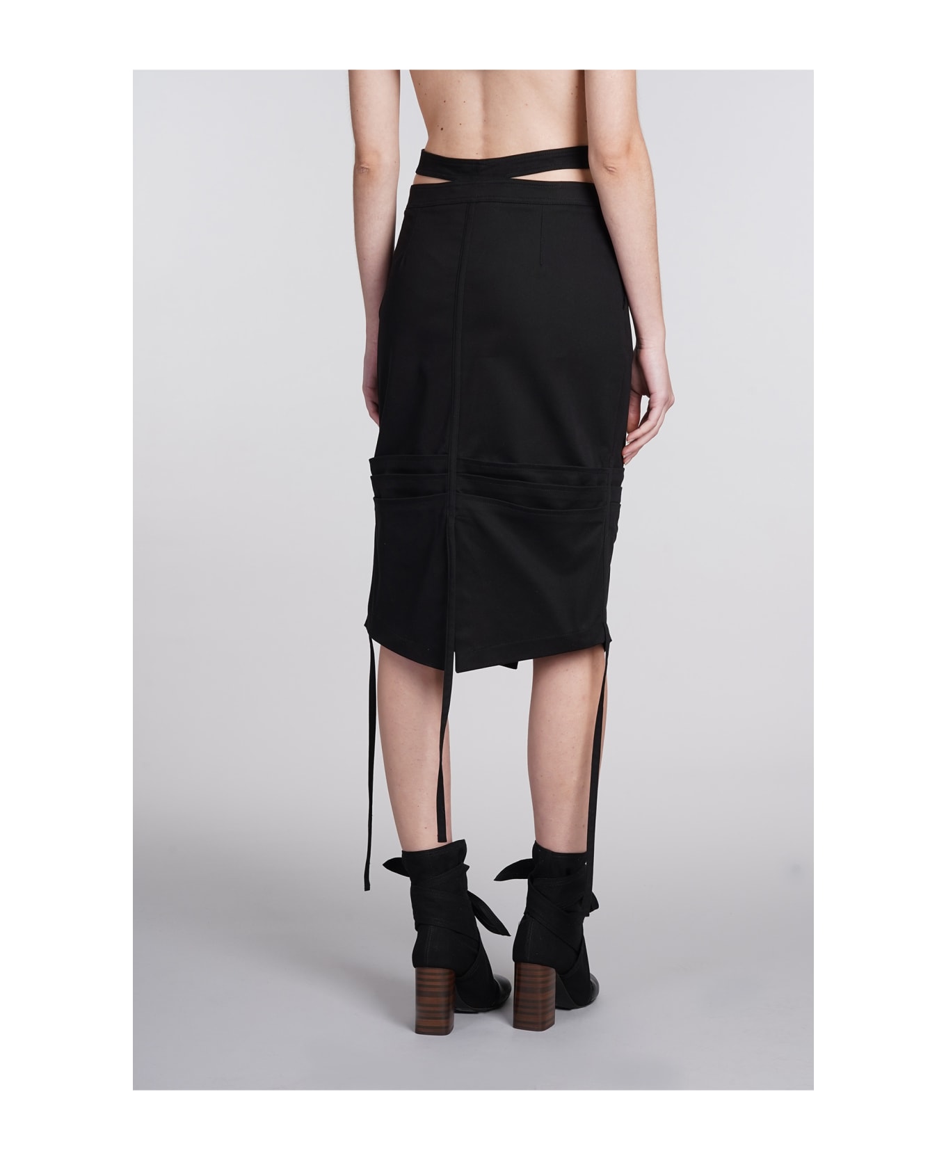 ANDREĀDAMO Skirt In Black Cotton - black スカート