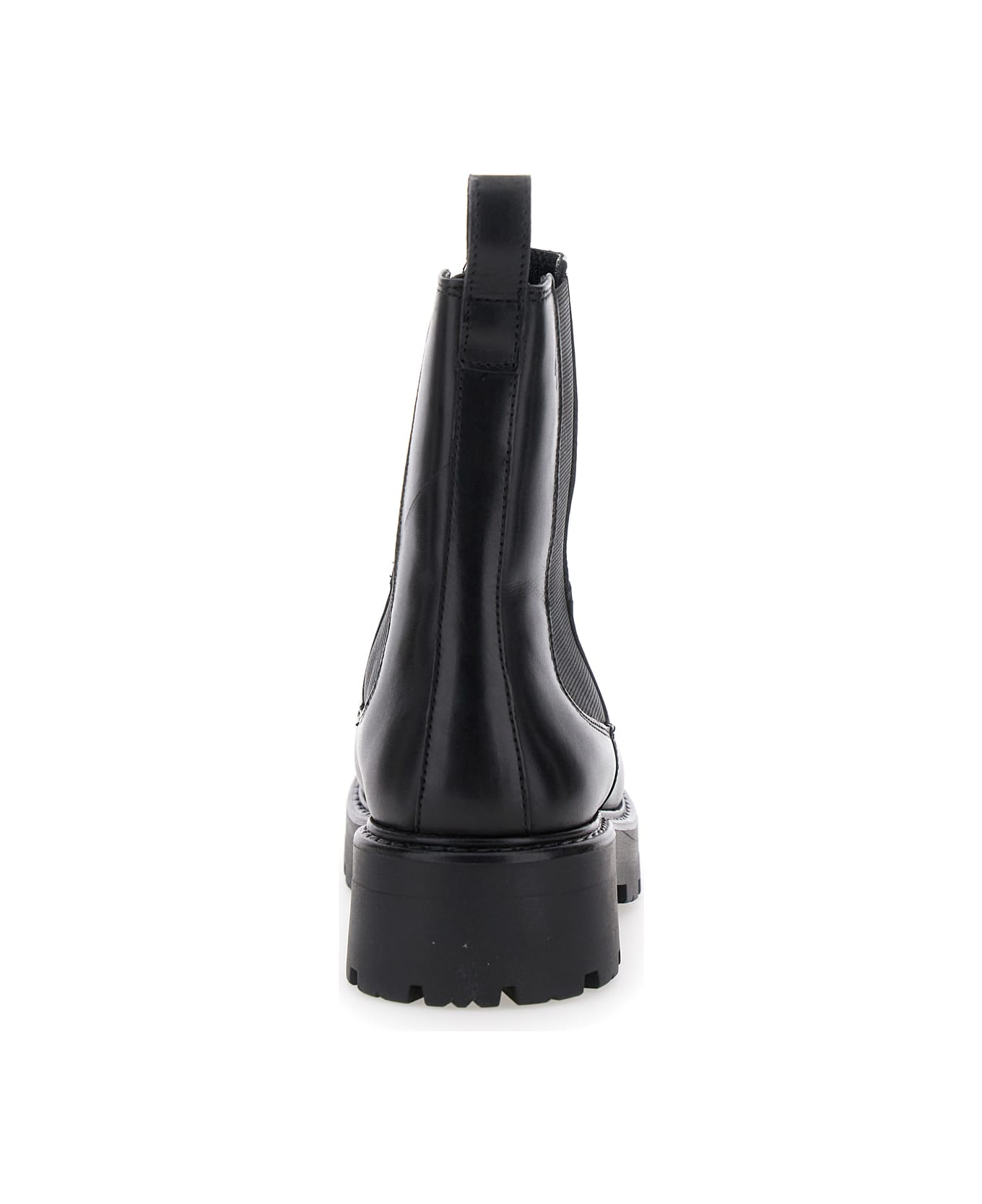 Vagabond Black Cosmo Ankle Boots With Elasticated Inserts In Leather Woman - Black