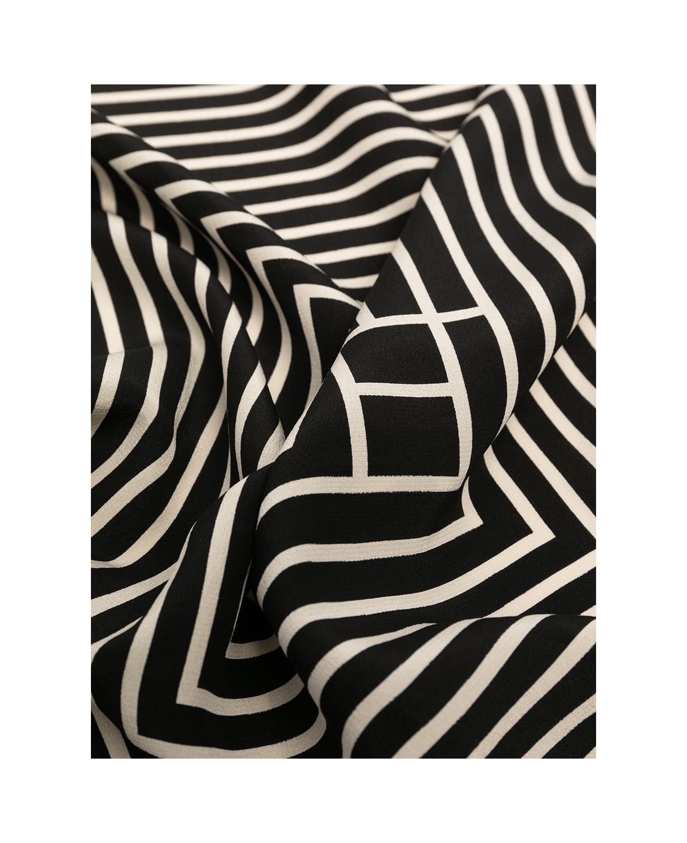 Totême Monogram Silk Foulard - Black
