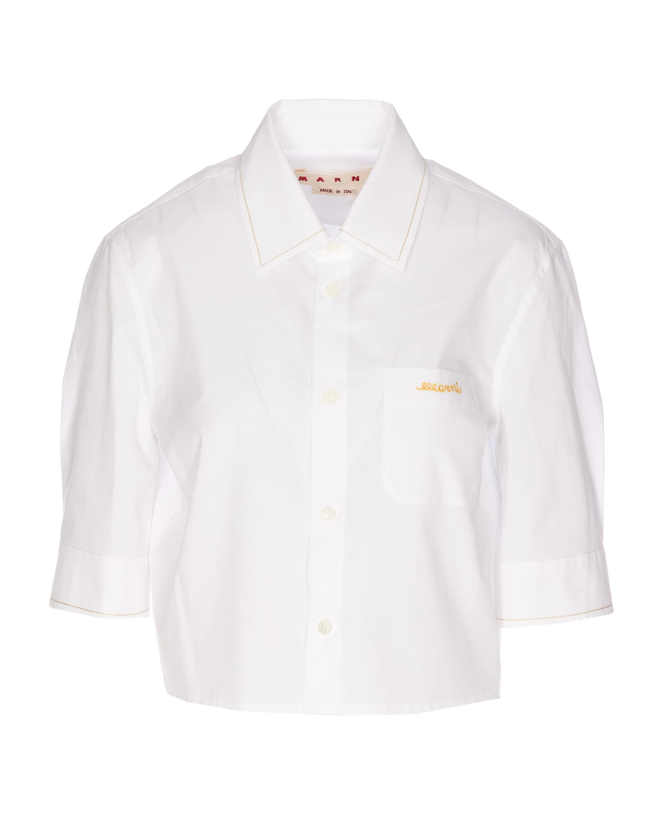 Marni Crop Shirt - White