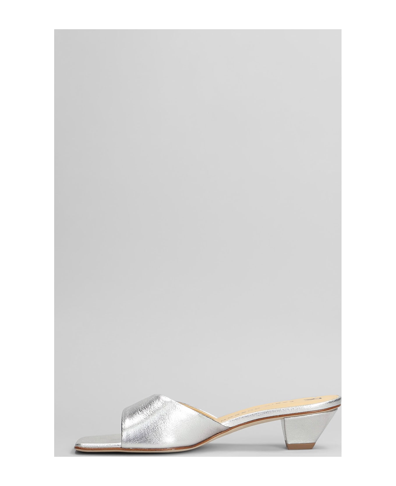 Fabio Rusconi Slipper-mule In Silver Leather - silver