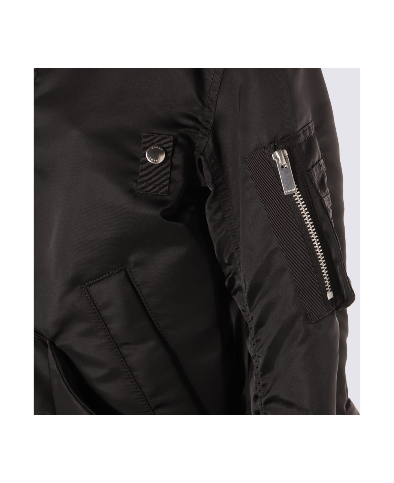 Sacai Black Nylon Casual Jacket - Black
