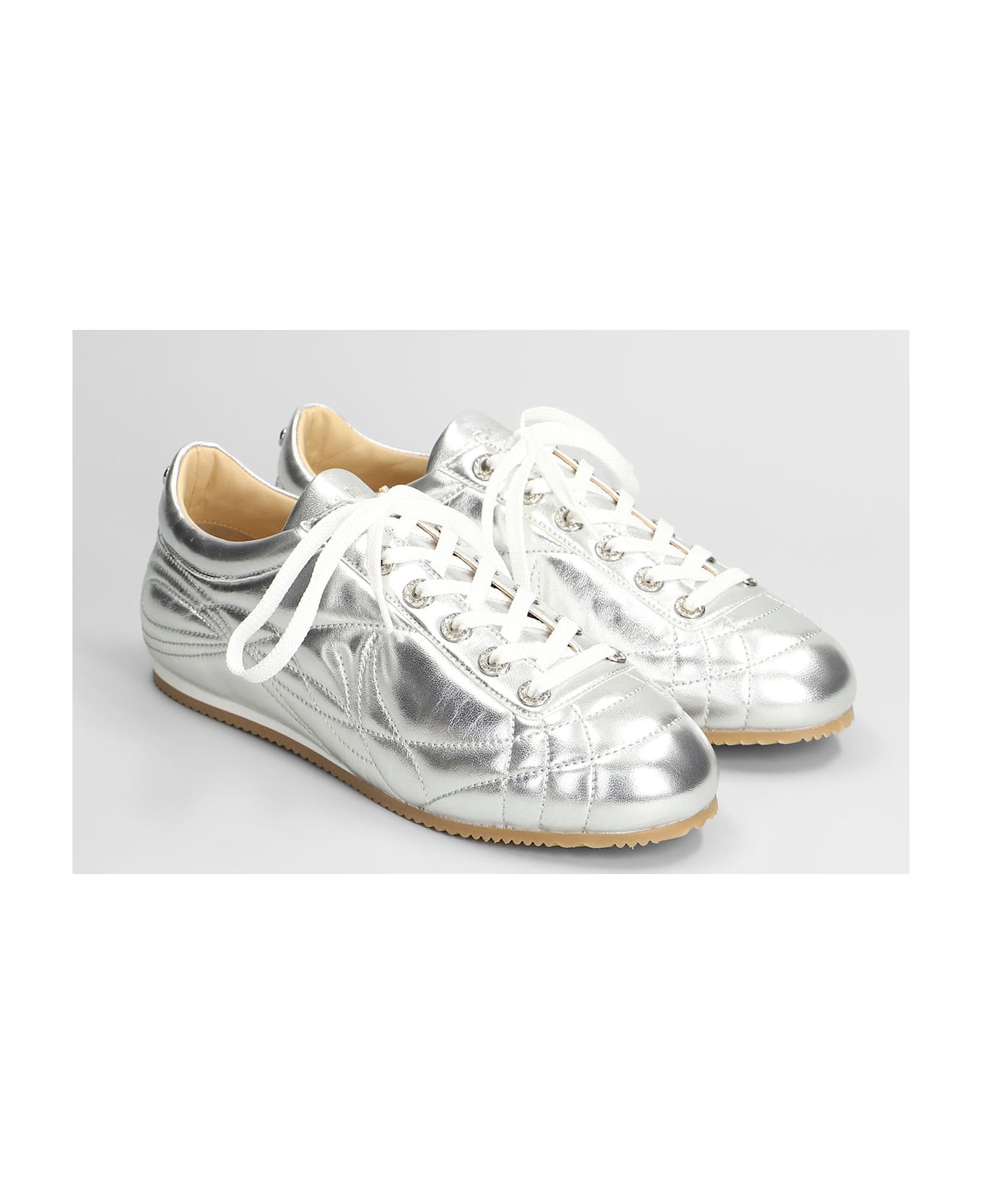 Mach 
Mach Sneakers In Silver Leather - silver