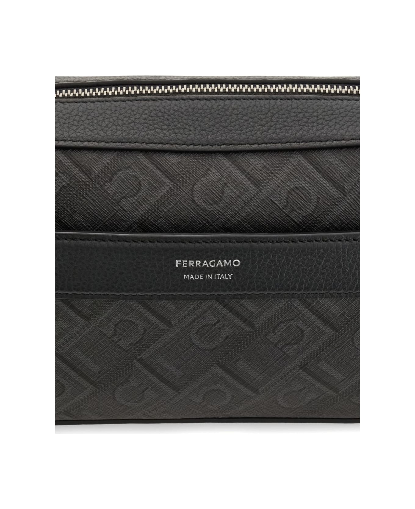 Ferragamo Monogram Crossbody Bag - Black