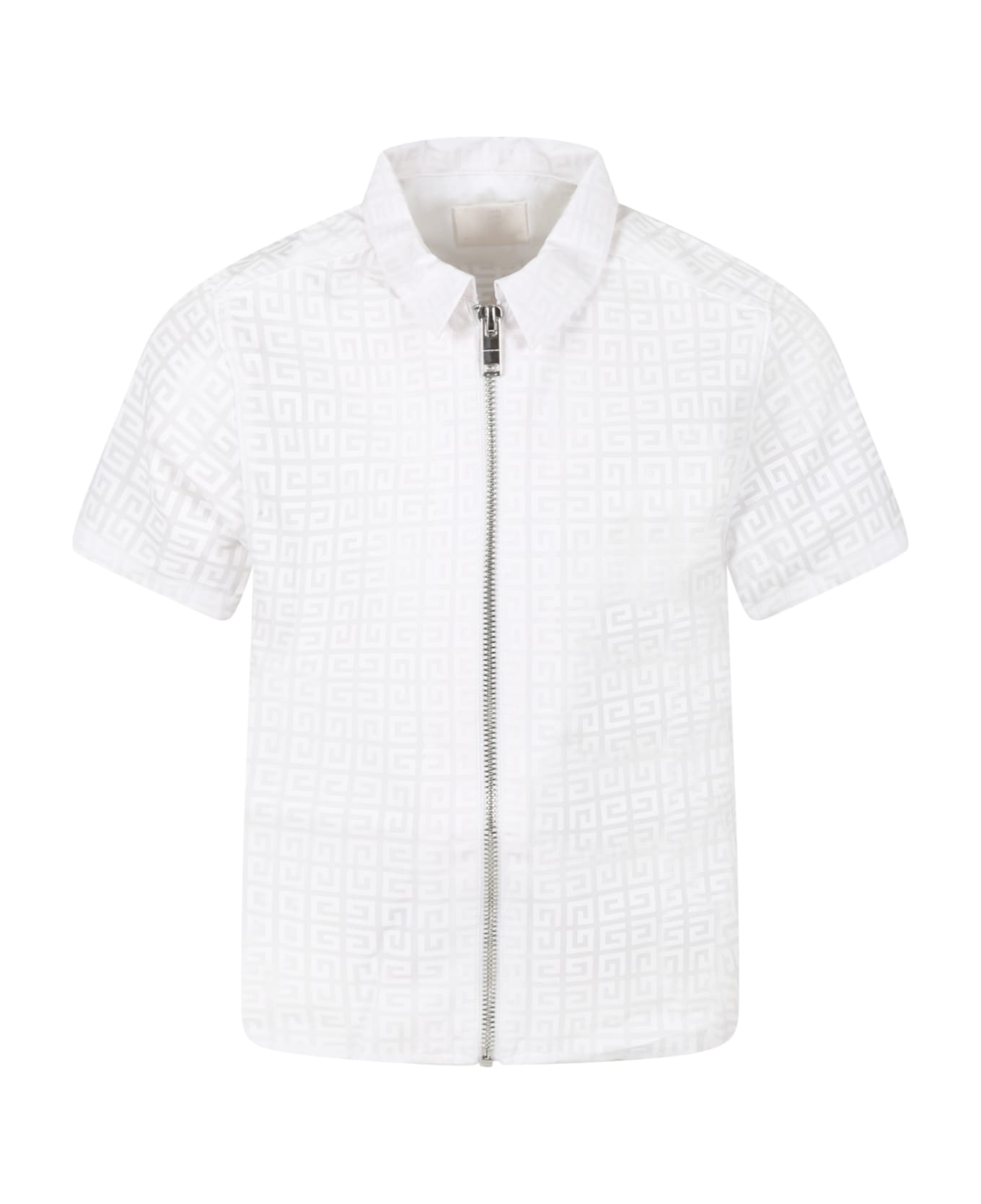 Givenchy White Shirt For Kids With Logos - White