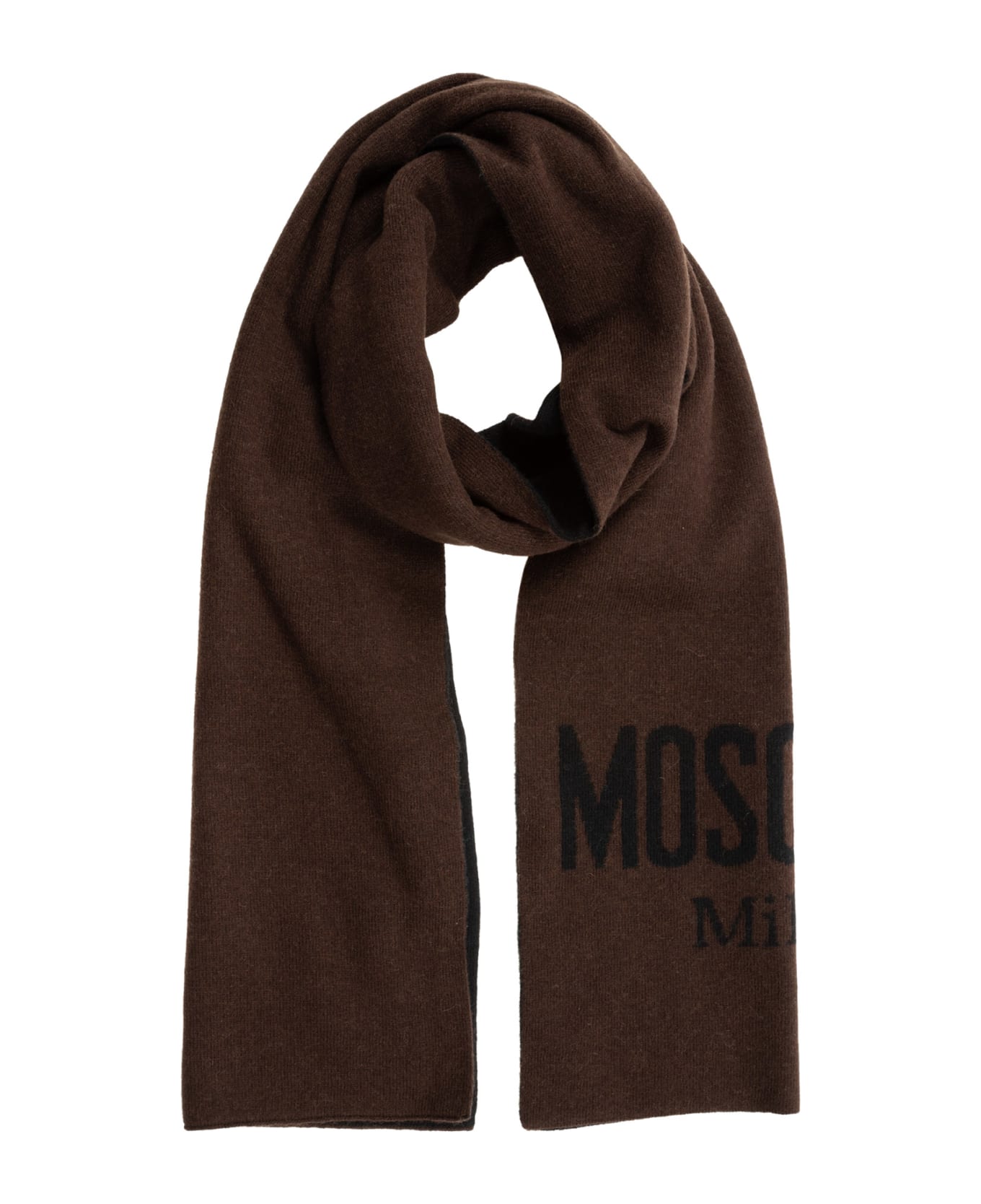 Moschino Wool Wool Scarf - Brown