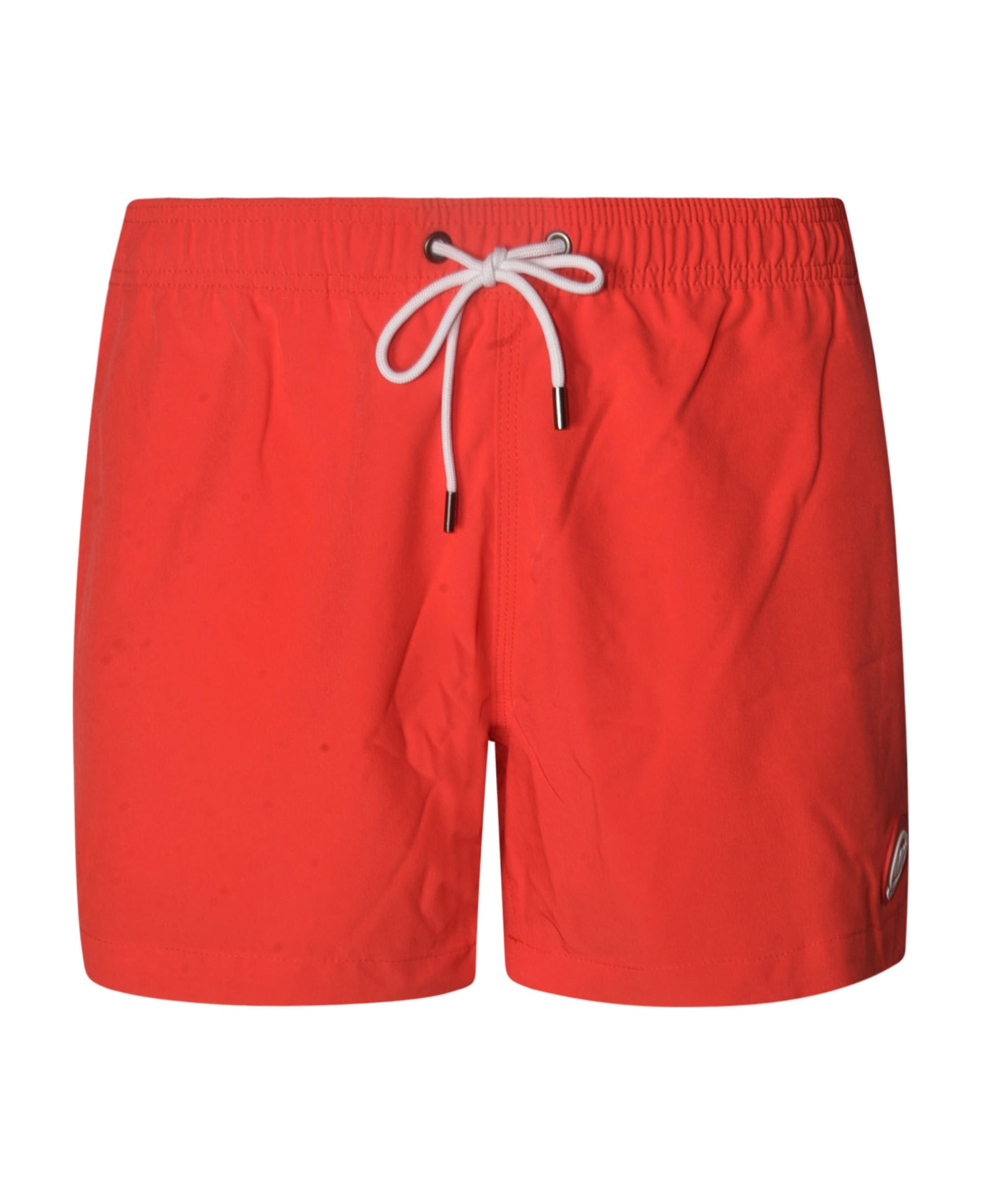 Michael Kors Elastic Drawstring Waist Logo Shorts - Coral