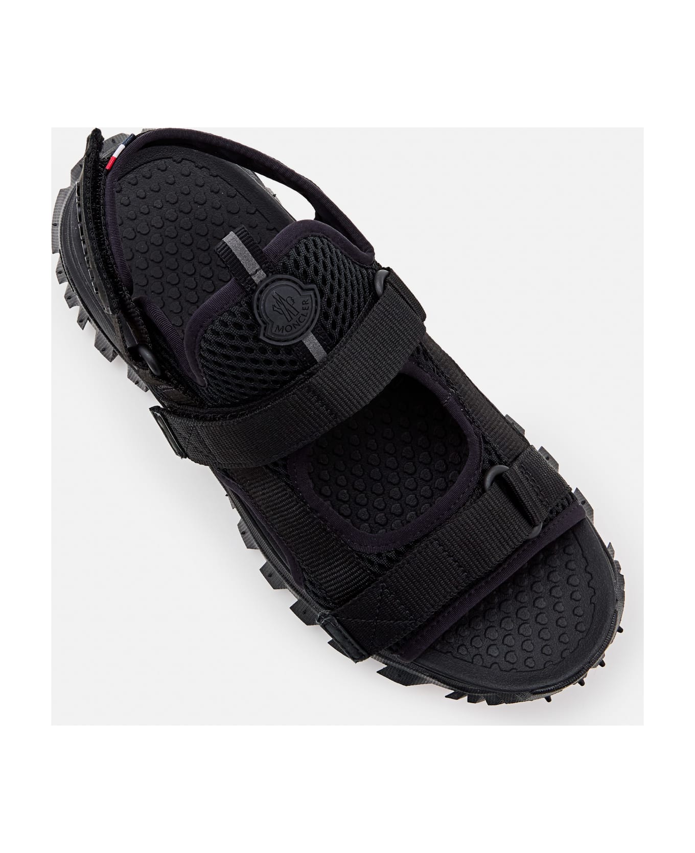 Moncler Black Nylon Trailgrip Vela Sandals - Black