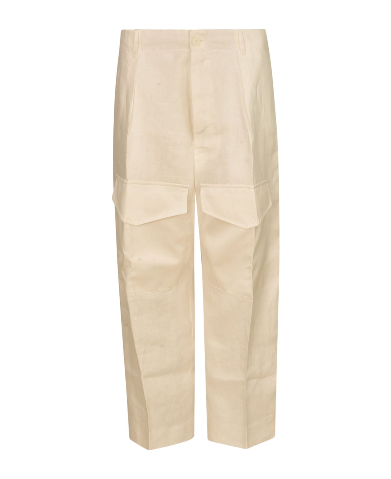 Setchu Pocket Straight Trousers - White