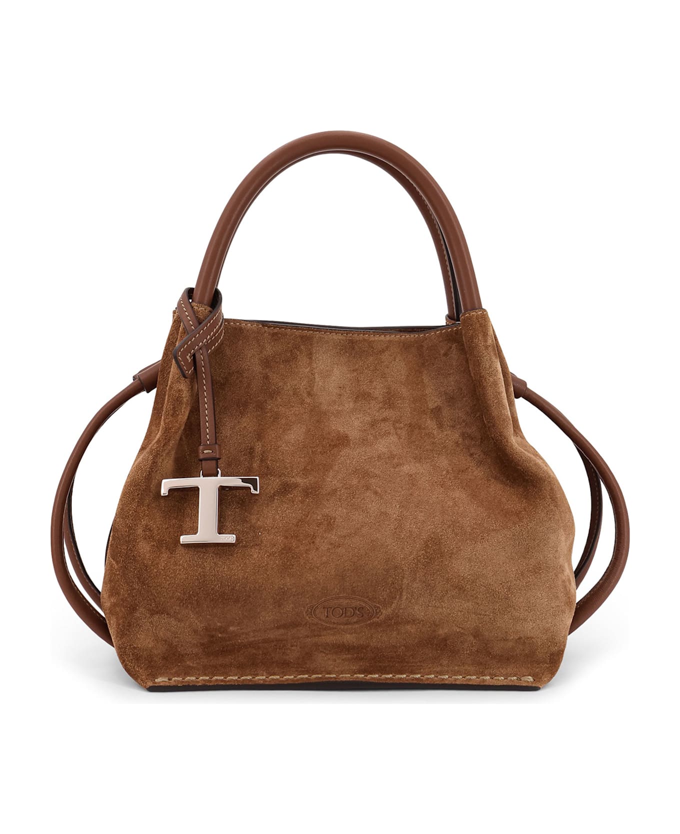Tod
s Suede Shoulder Bag - Beige