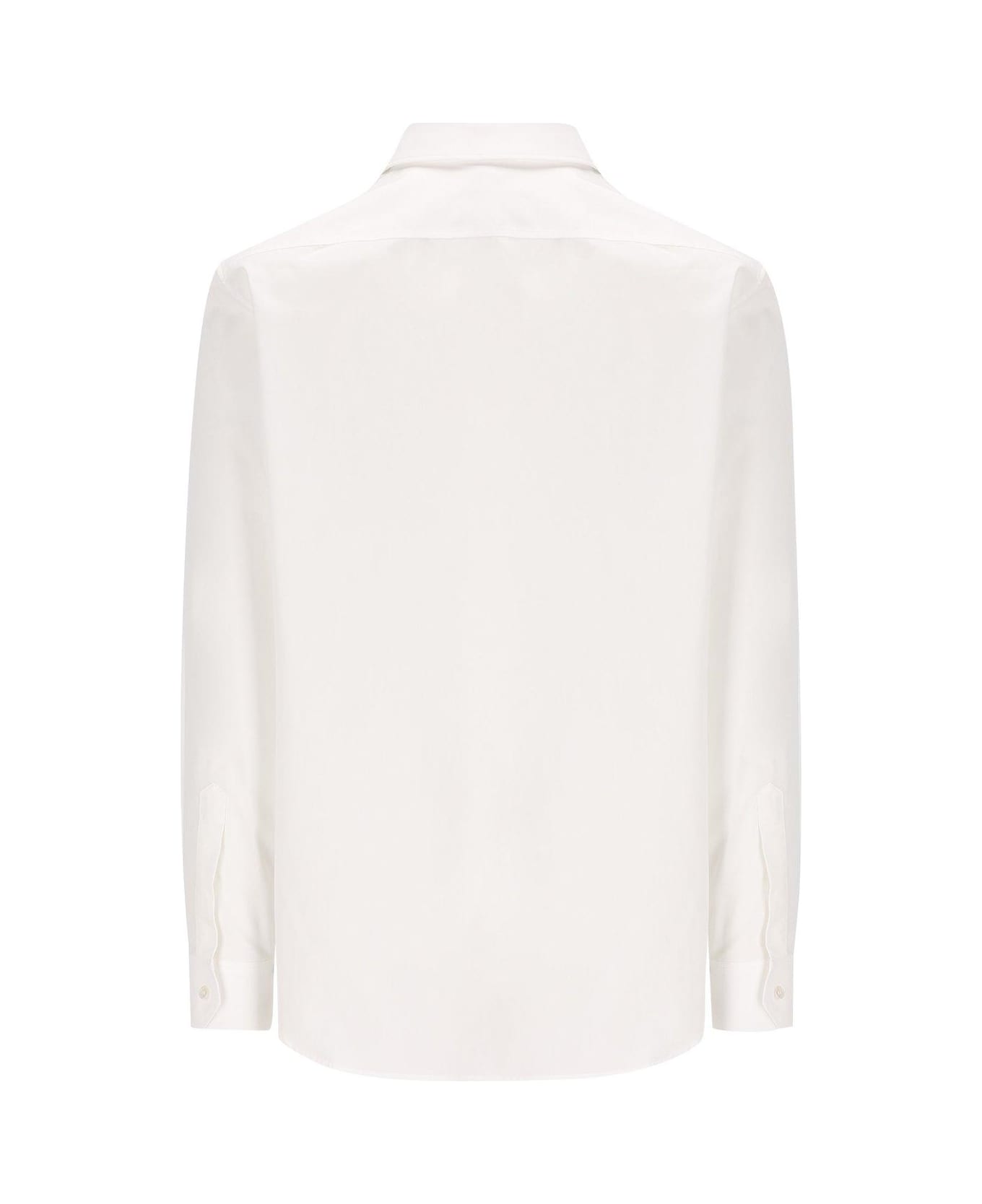 Celine Buttoned Long-sleeved Shirt - White