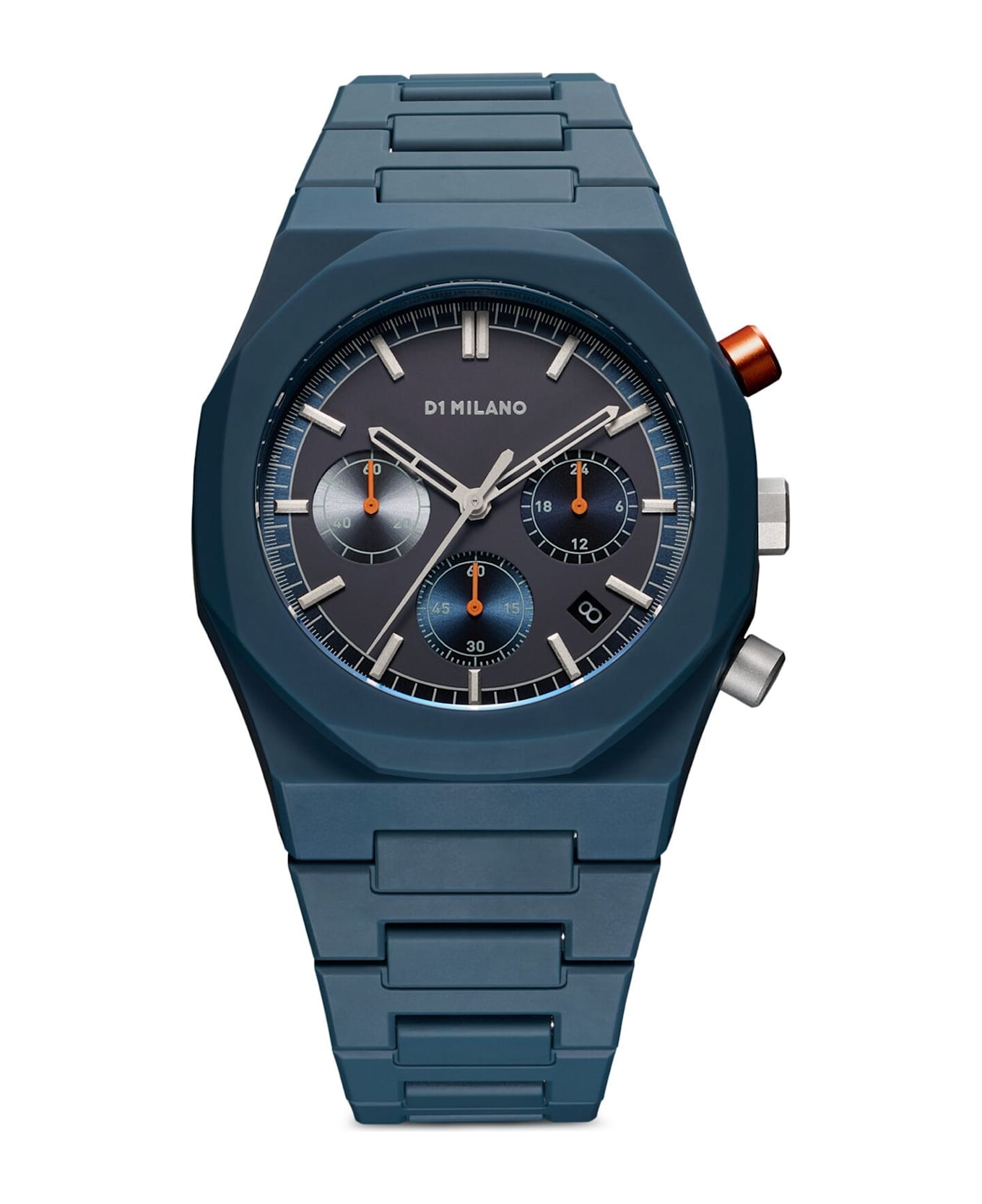 D1 Milano Charcoal Neptune Blue Polychrono 40.5 Mm Watch - Blue