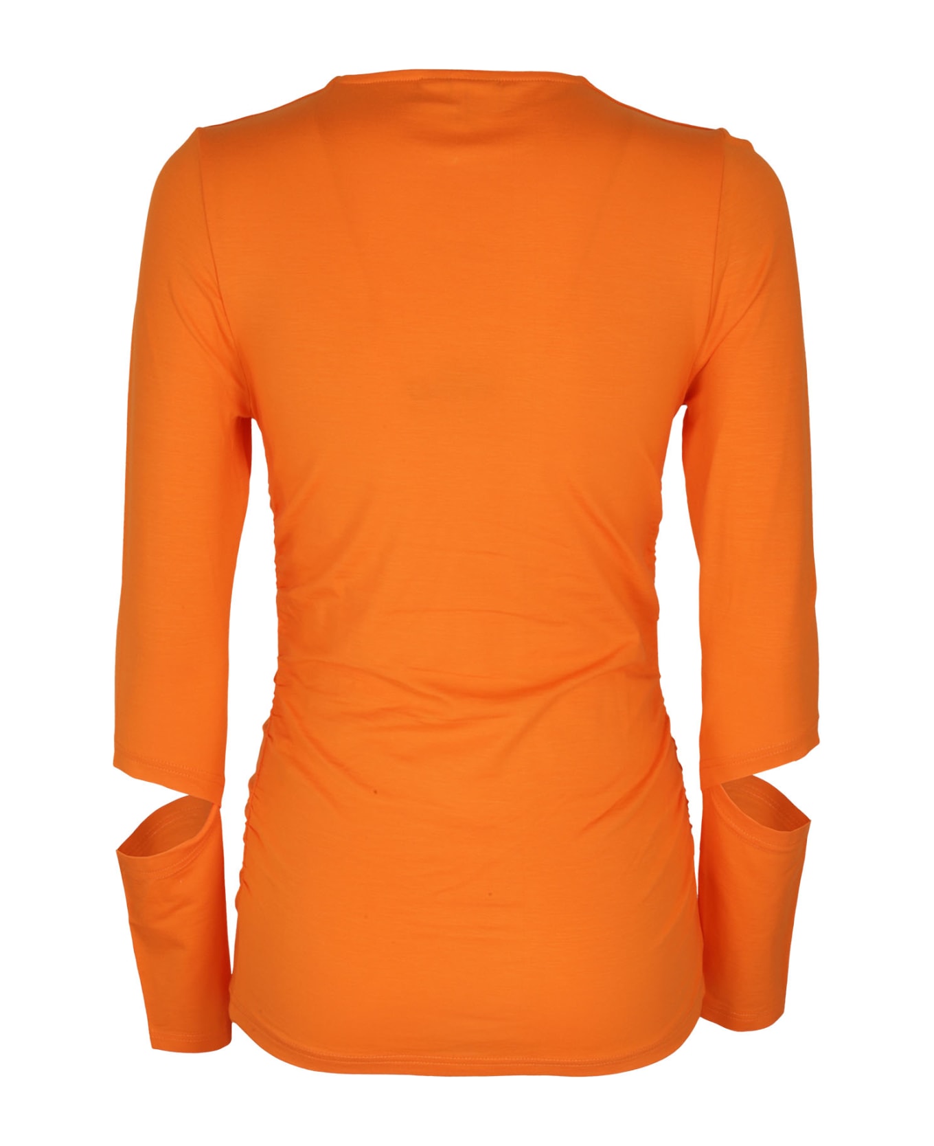 Ganni Cutout Blouse - Vibrant Orange