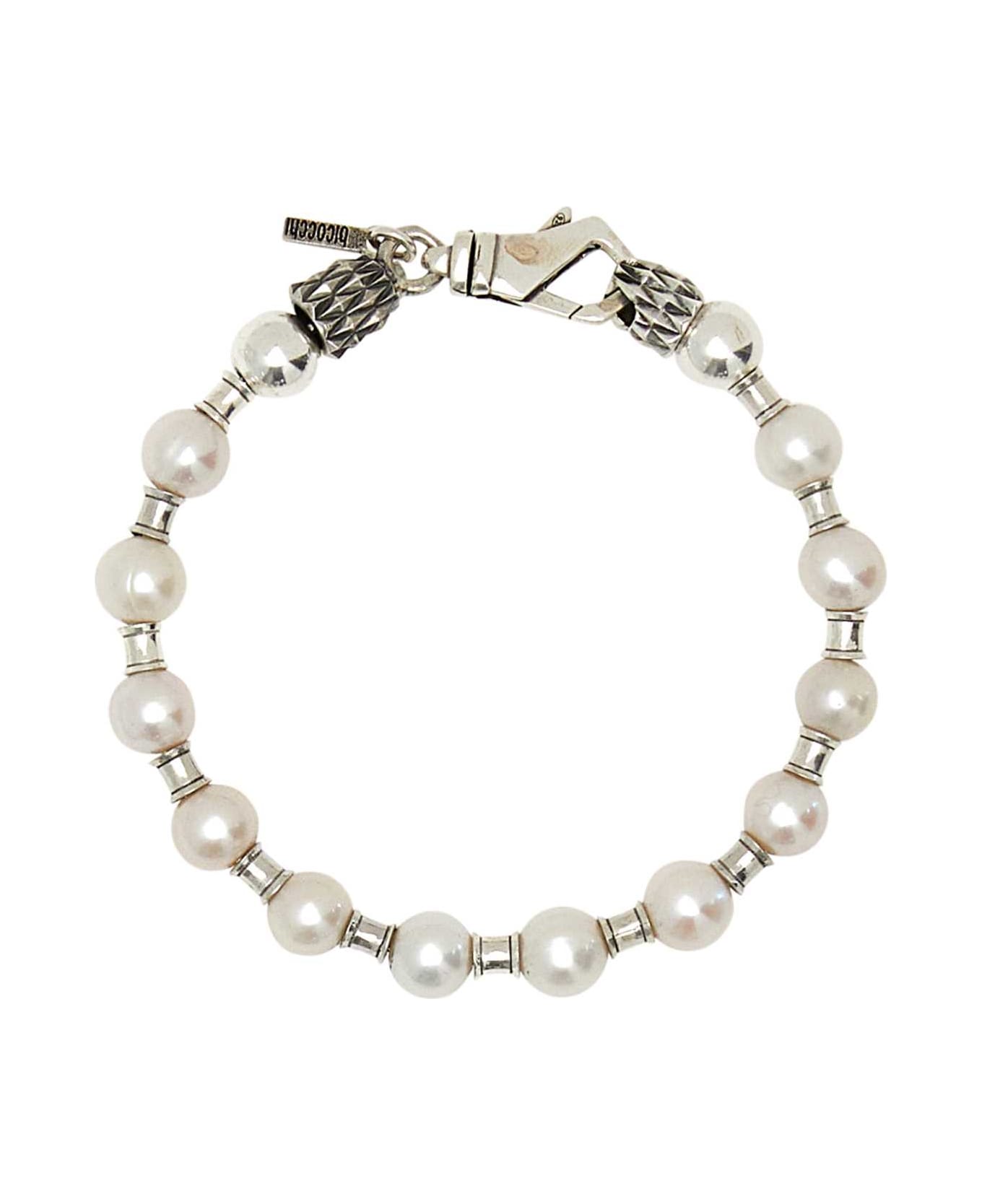 Emanuele Bicocchi Pearls And Silver 925 Bracelet - WHITE