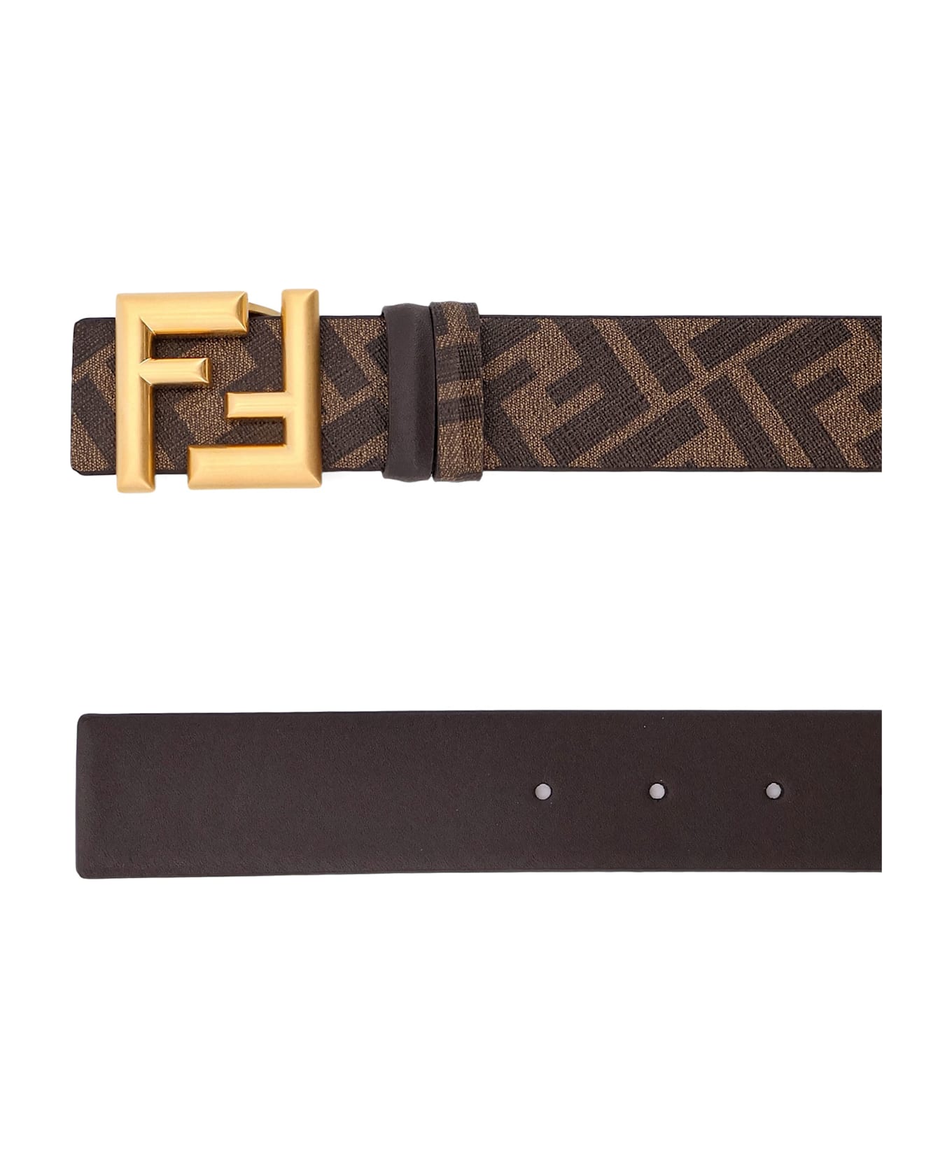 Fendi Rounded Ff Belt - Brown