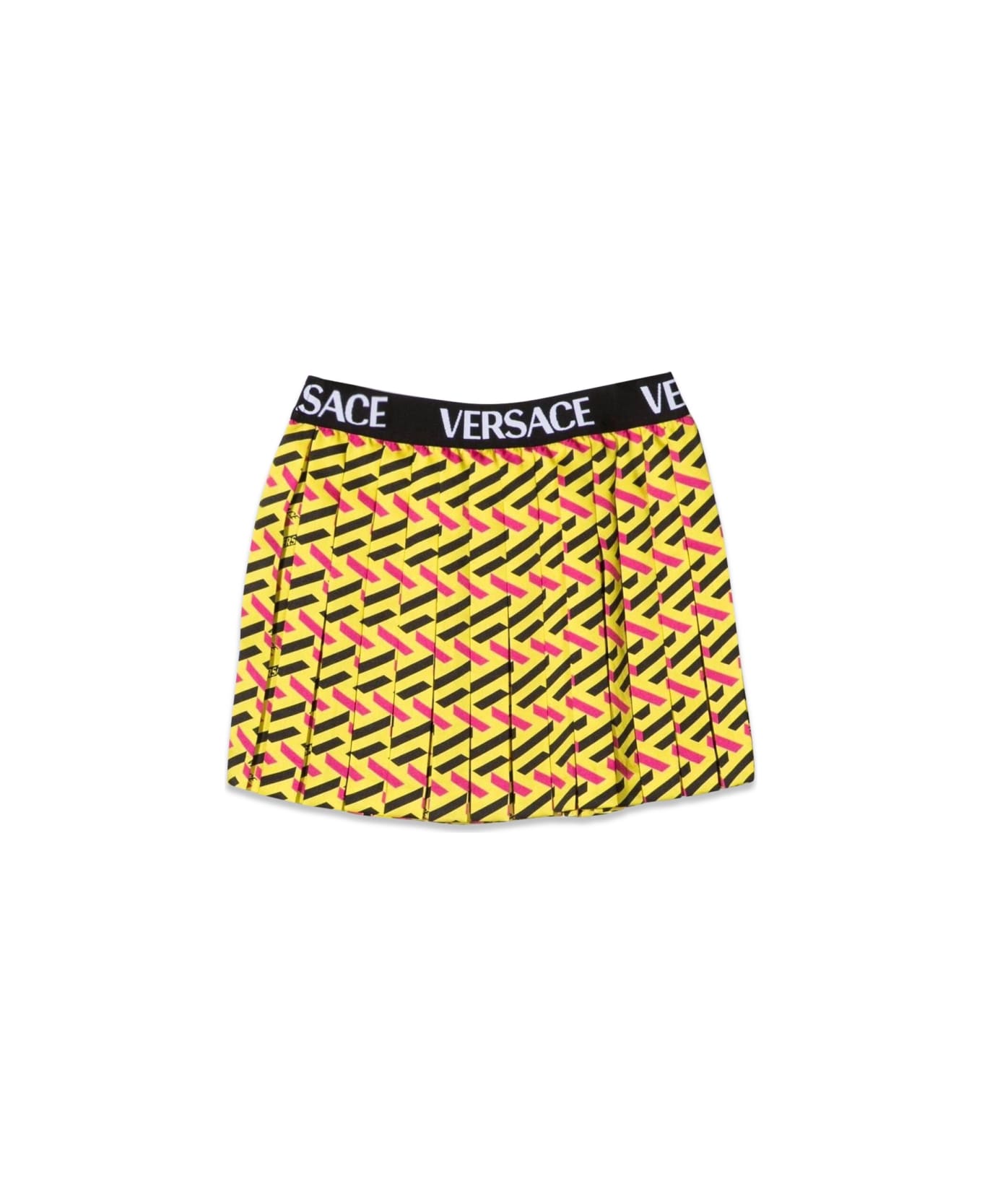 Versace Skirt Twill Monogram + Elastico Logo - YELLOW