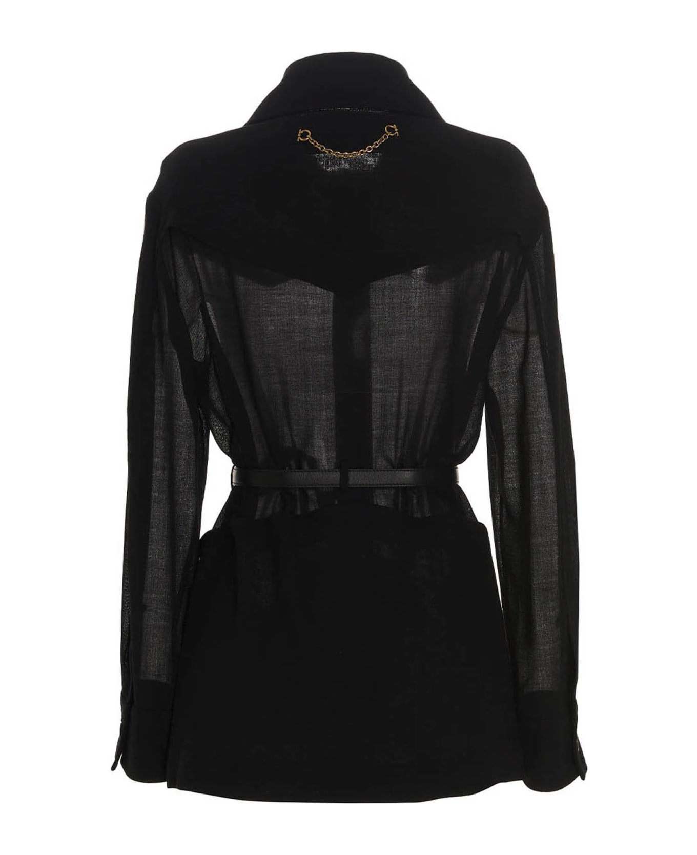 Ferragamo Wool Blend Jacket - Black   コート