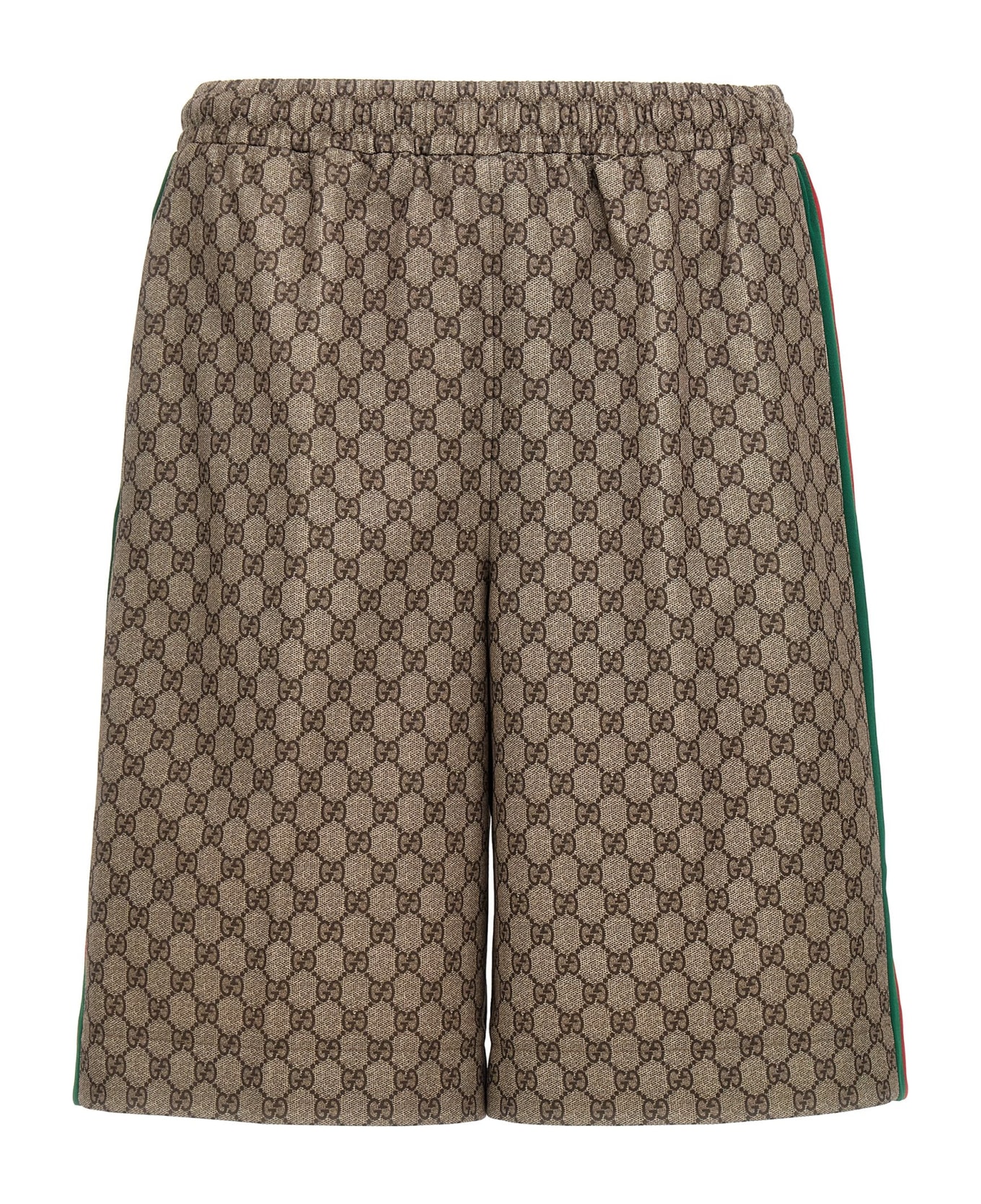 Gucci 'nastro Web' Bermuda Shorts - Beige