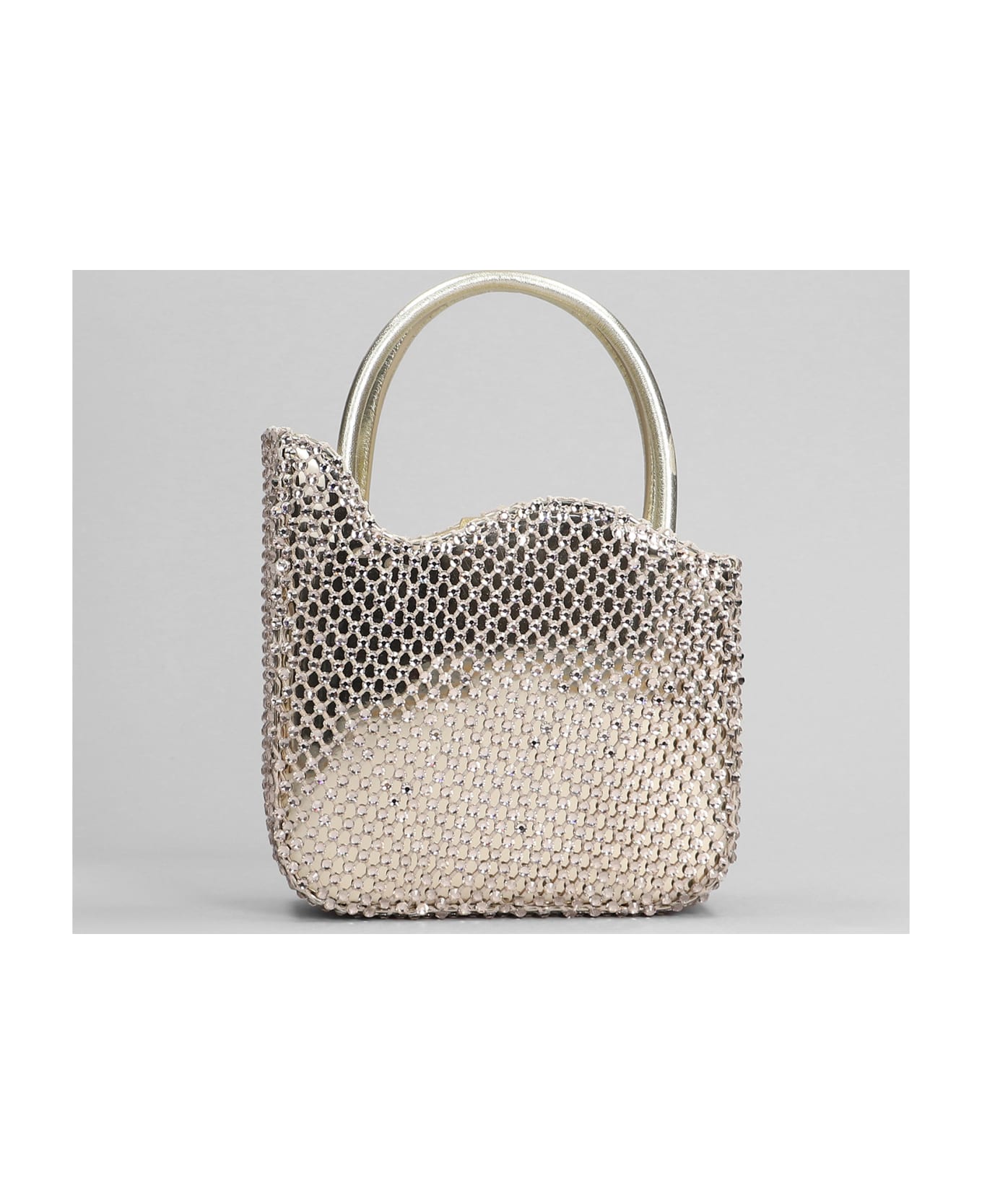 Le Silla Gilda Hand Bag In Platinum Leather - platinum