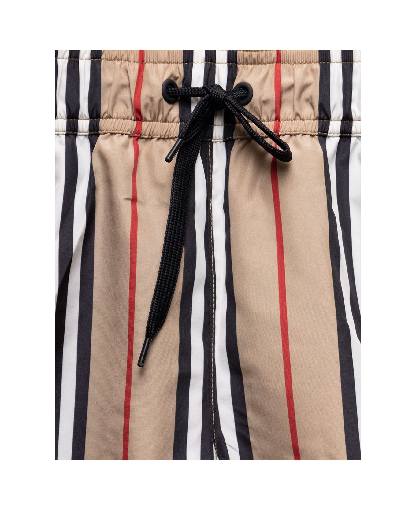 Burberry Icon Stripes Nylon Swim Shorts Burbeerry Kids Boy - Beige