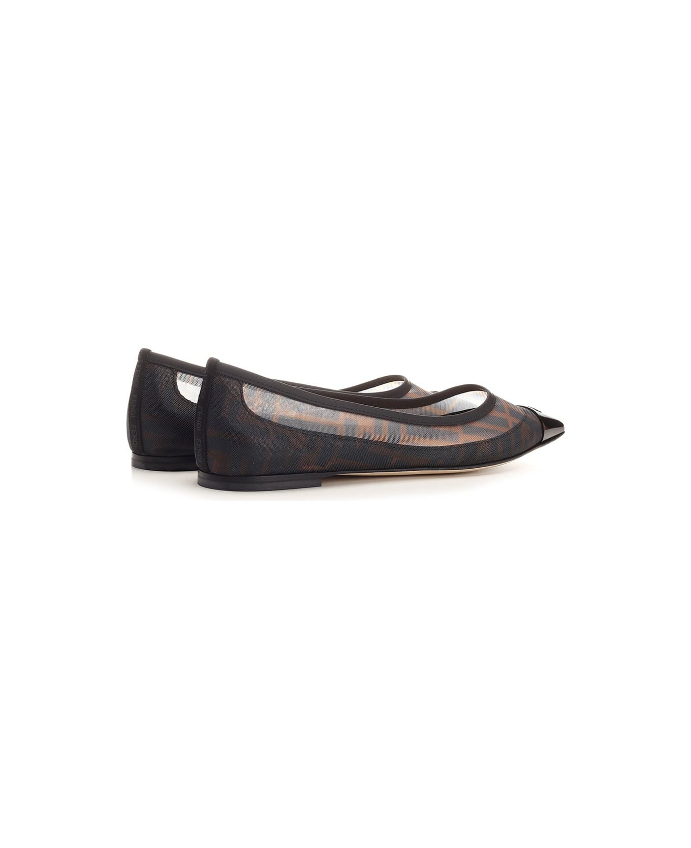 Fendi Ff Mesh Flat Shoes - Black