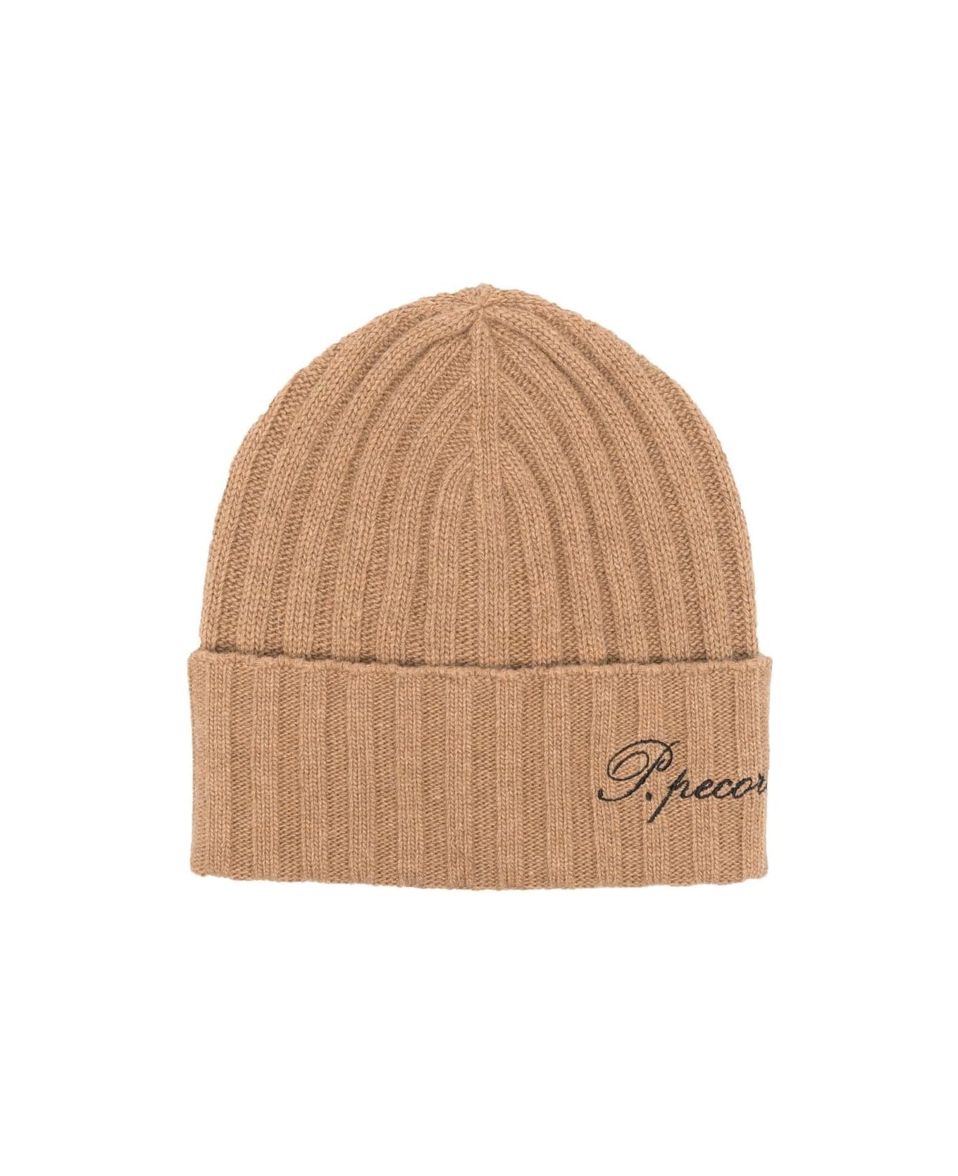Paolo Pecora Hat With Logo - Camel