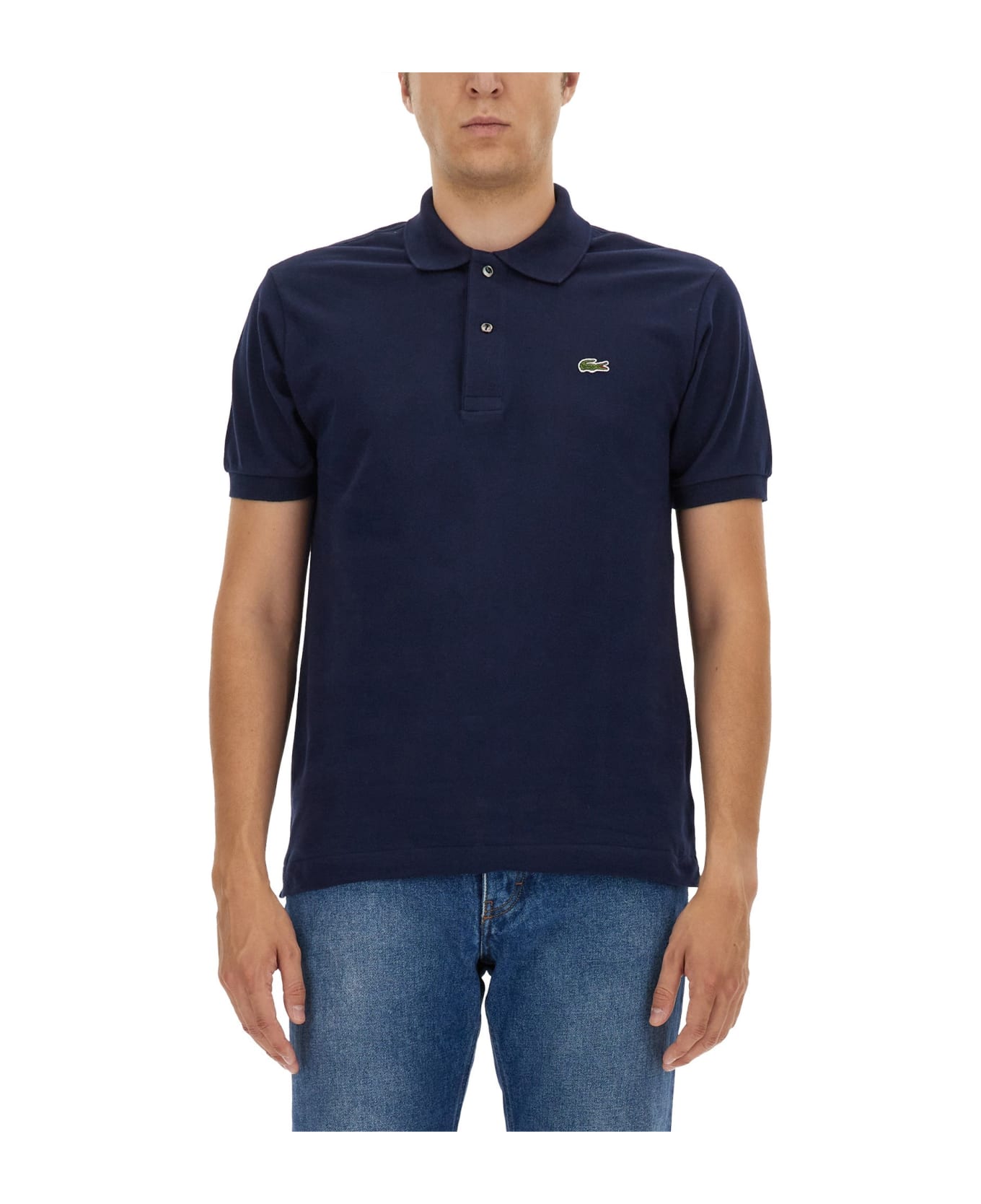 Lacoste Polo With Logo - Blue