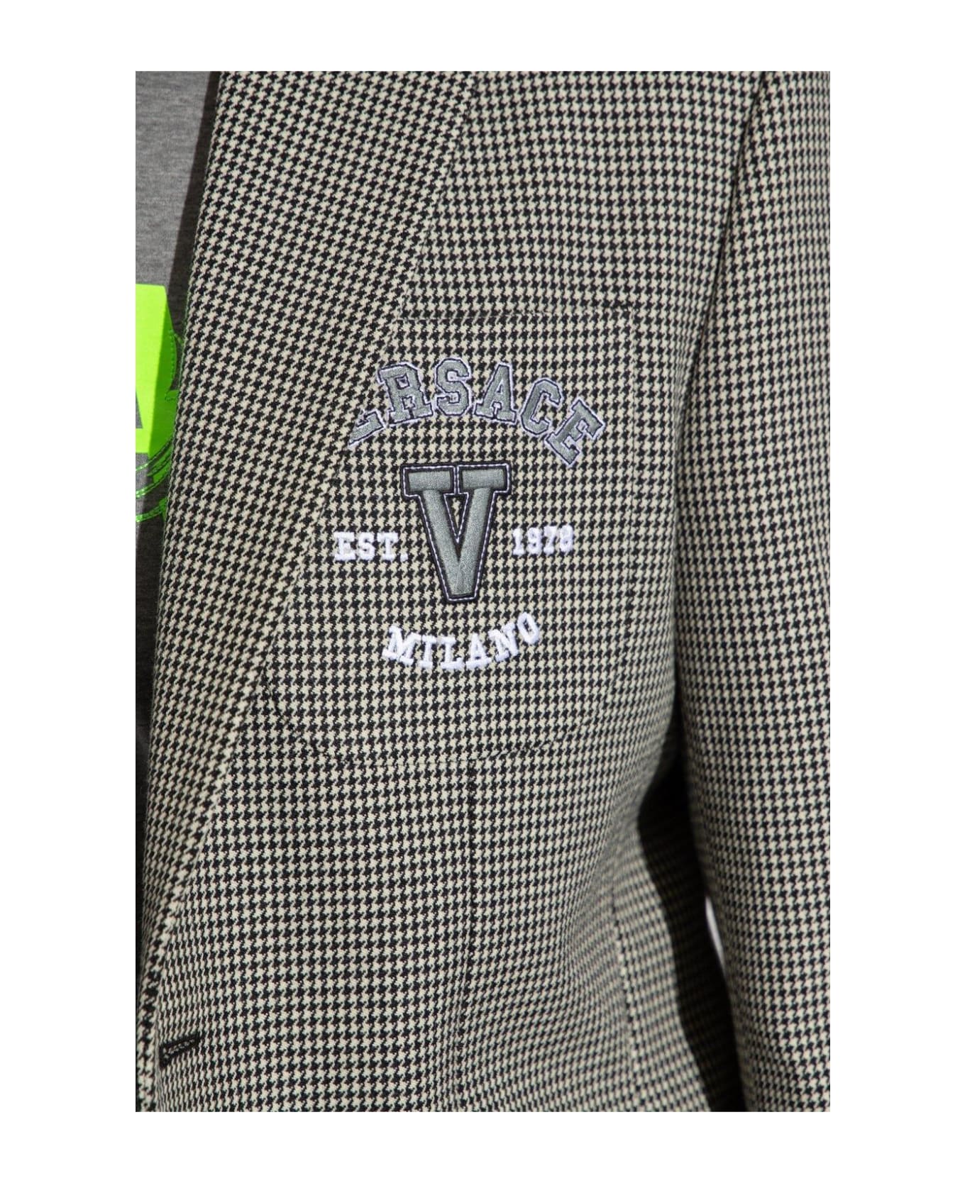 Versace Single-breasted Logo Embroidered Blazer ブレザー